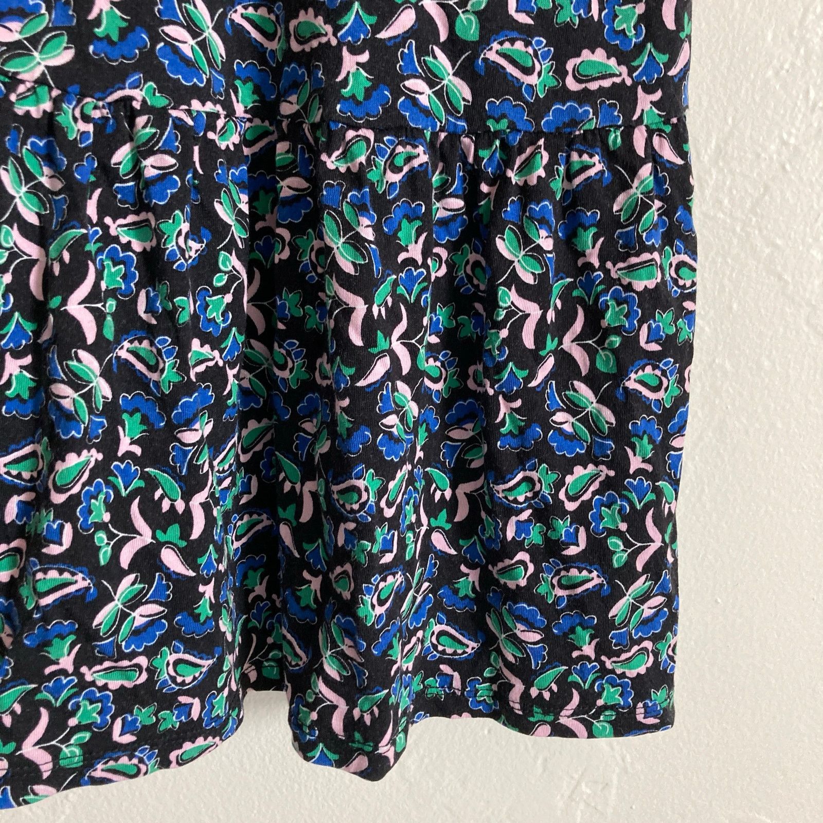 Boden Boden Cotton Blue Floral Paisley Button Front Tiered Dress Size M / US 6-8 / IT 42-44 - 2 Thumbnail