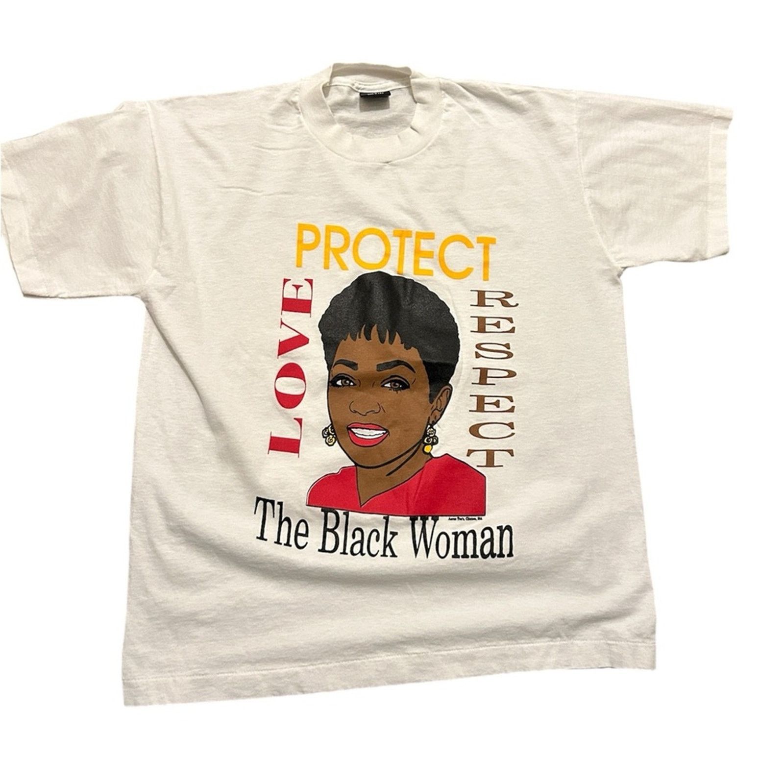 Vintage Rare 90s Vintage Black History Respect Women Graphic T-Shirt Size S / US 4 / IT 40 - 1 Thumbnail