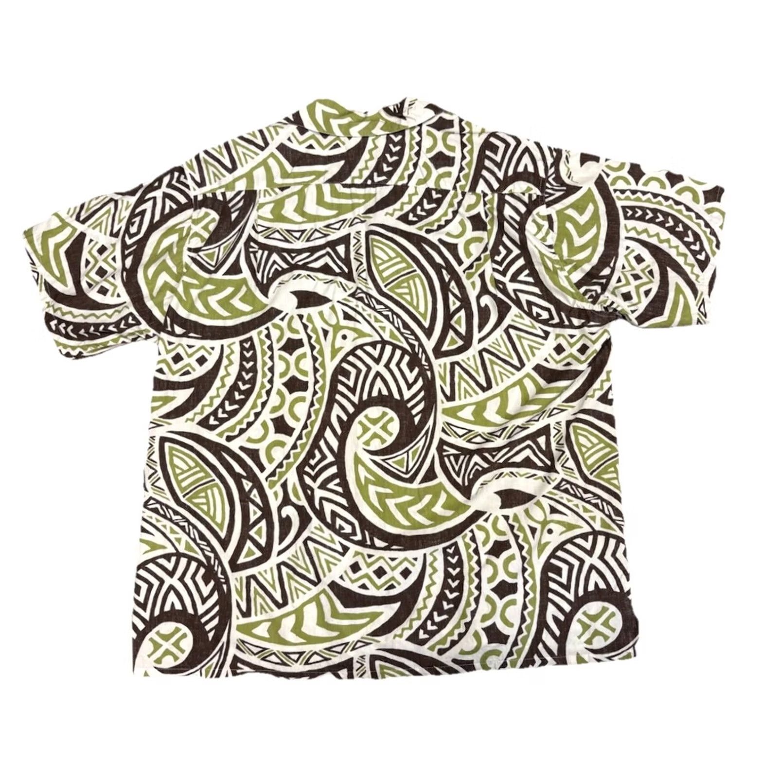 Vivobarefoot Go Barefoot Green Tropical Print Mens XL USA Button Up Shirt Size US XL / EU 56 / 4 - 4 Thumbnail
