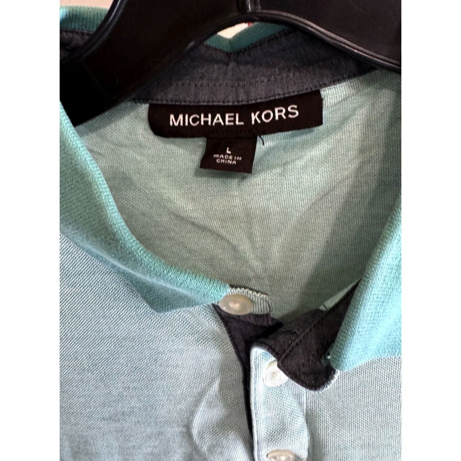 Michael Kors Michael Kors Shirt Mens L Sharp Greenish Ctn POLO Size US L / EU 52-54 / 3 - 4 Thumbnail