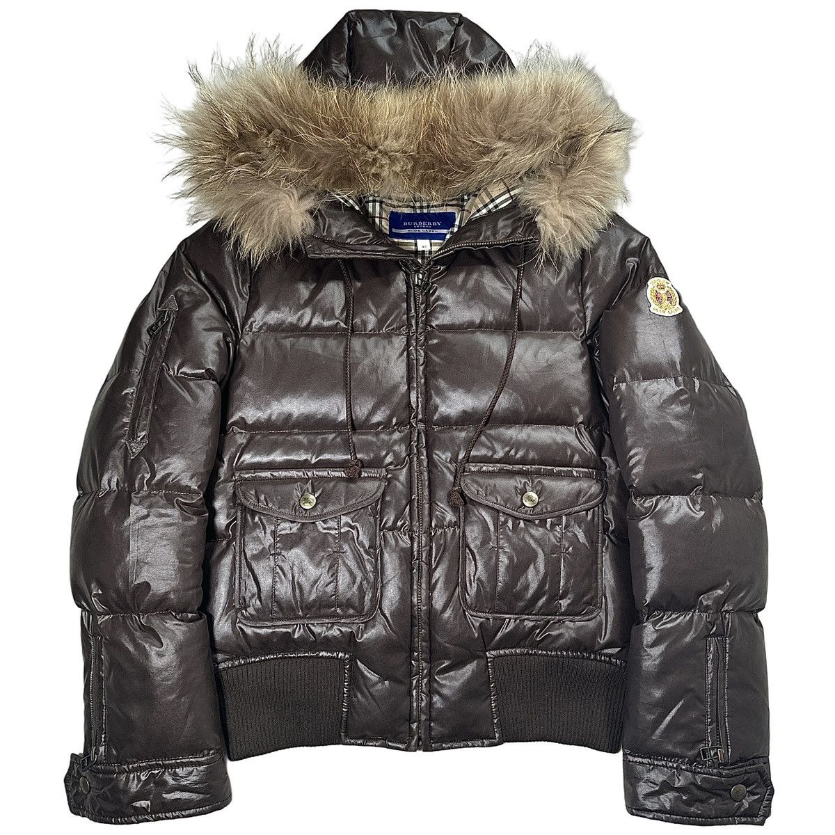 Burberry Burberry Blue Label Union Jack Fur Hood Puffer Jacket Size M / US 6-8 / IT 42-44 - 1 Thumbnail