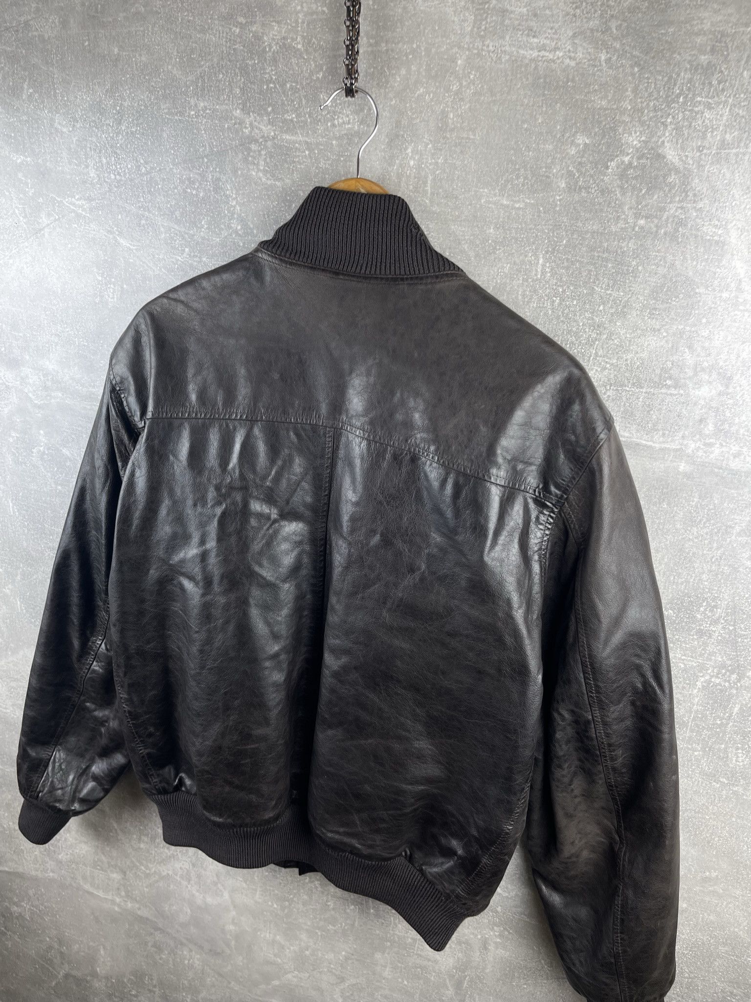 Isaia ISAIA Napoli vintage leather bomber jacket cashmere/viscosa Size US L / EU 52-54 / 3 - 8 Thumbnail