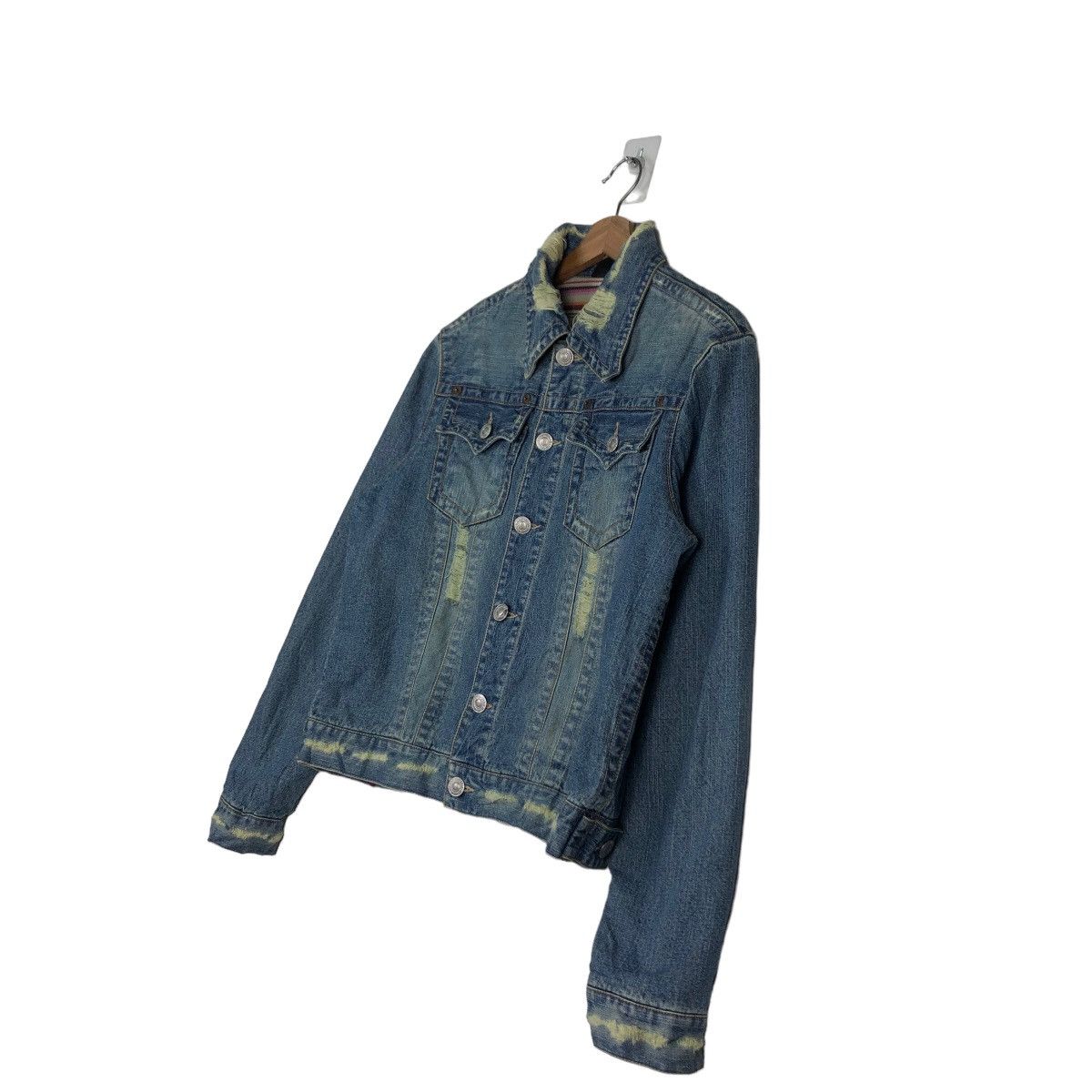 Japanese Brand 🔥Vtg Denim Biker Jacket Japan Blanket Lining Size US M / EU 48-50 / 2 - 2 Thumbnail
