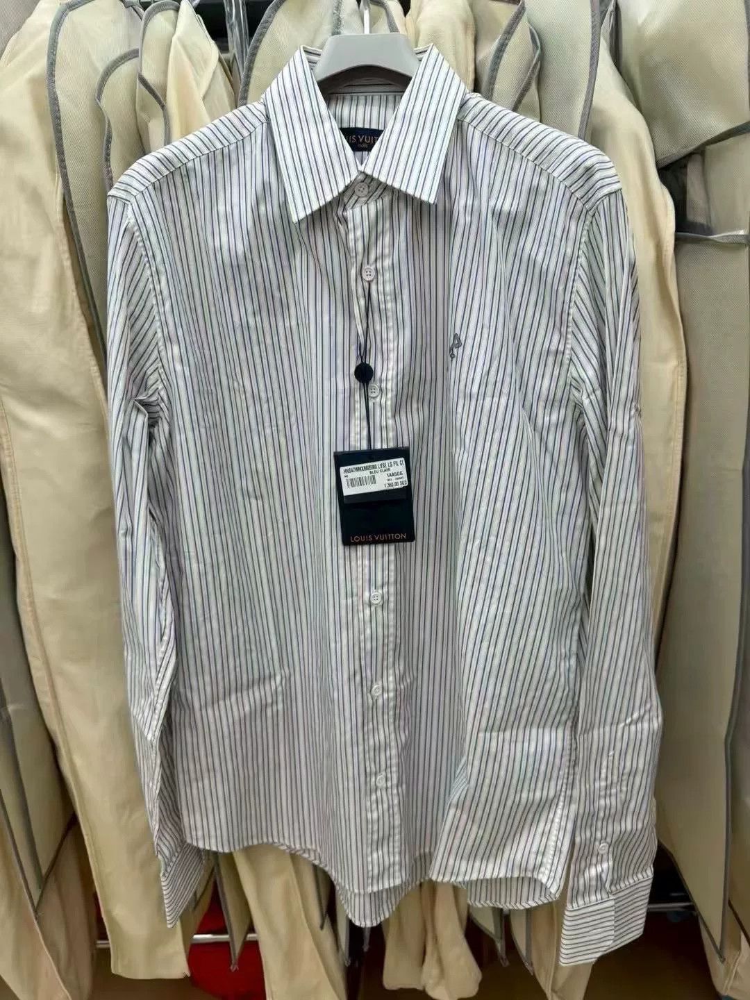 Louis Vuitton Louis Vuitton Blue White Stripe Long-sleeve Shirt Size US M / EU 48-50 / 2 - 1 Thumbnail