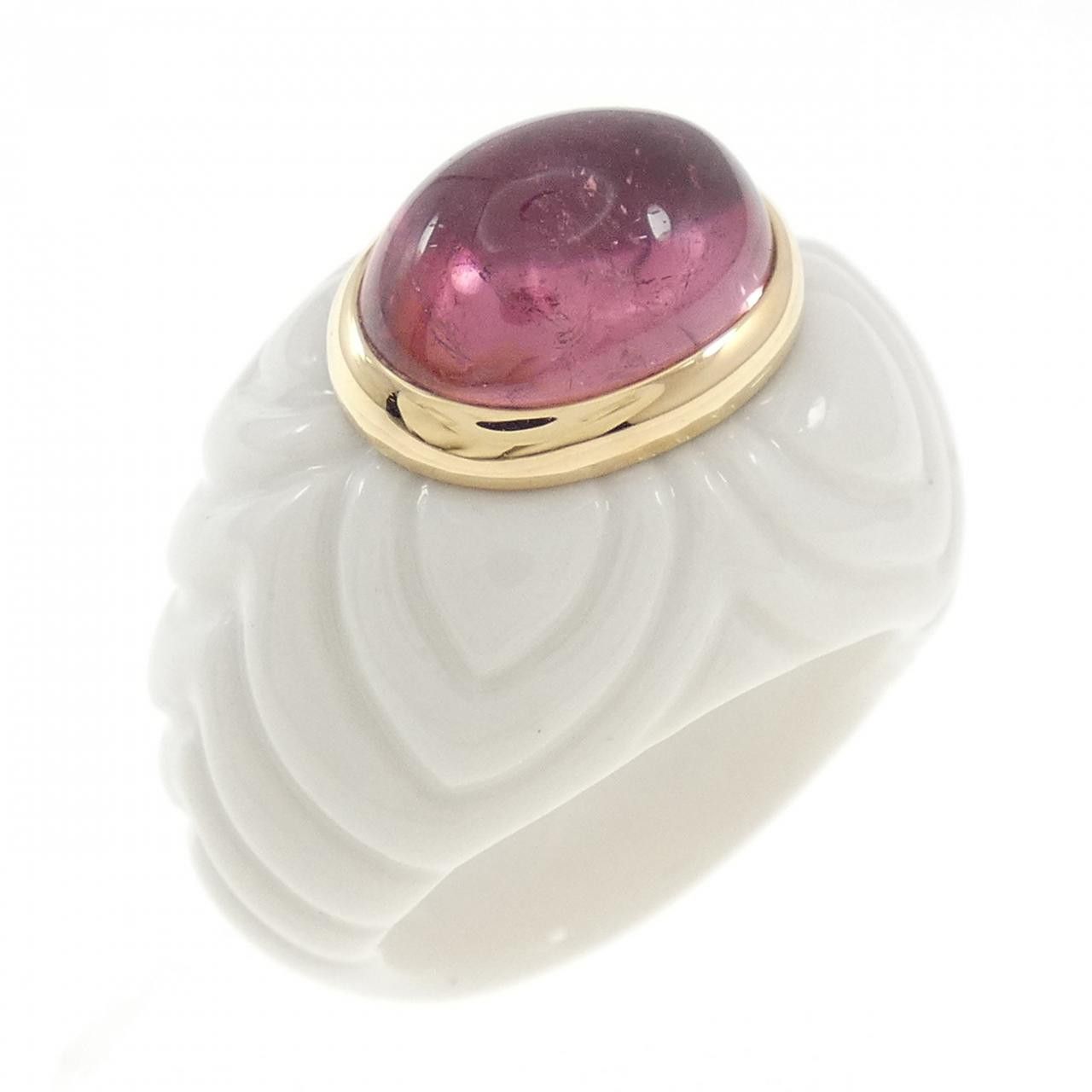 Bvlgari Bvlgari Bulgari Chandra 750 Yellow Gold Ceramic Ring Size 9 Precious Metal Ring DUTY FREE for USA Size ONE SIZE - 1 Thumbnail