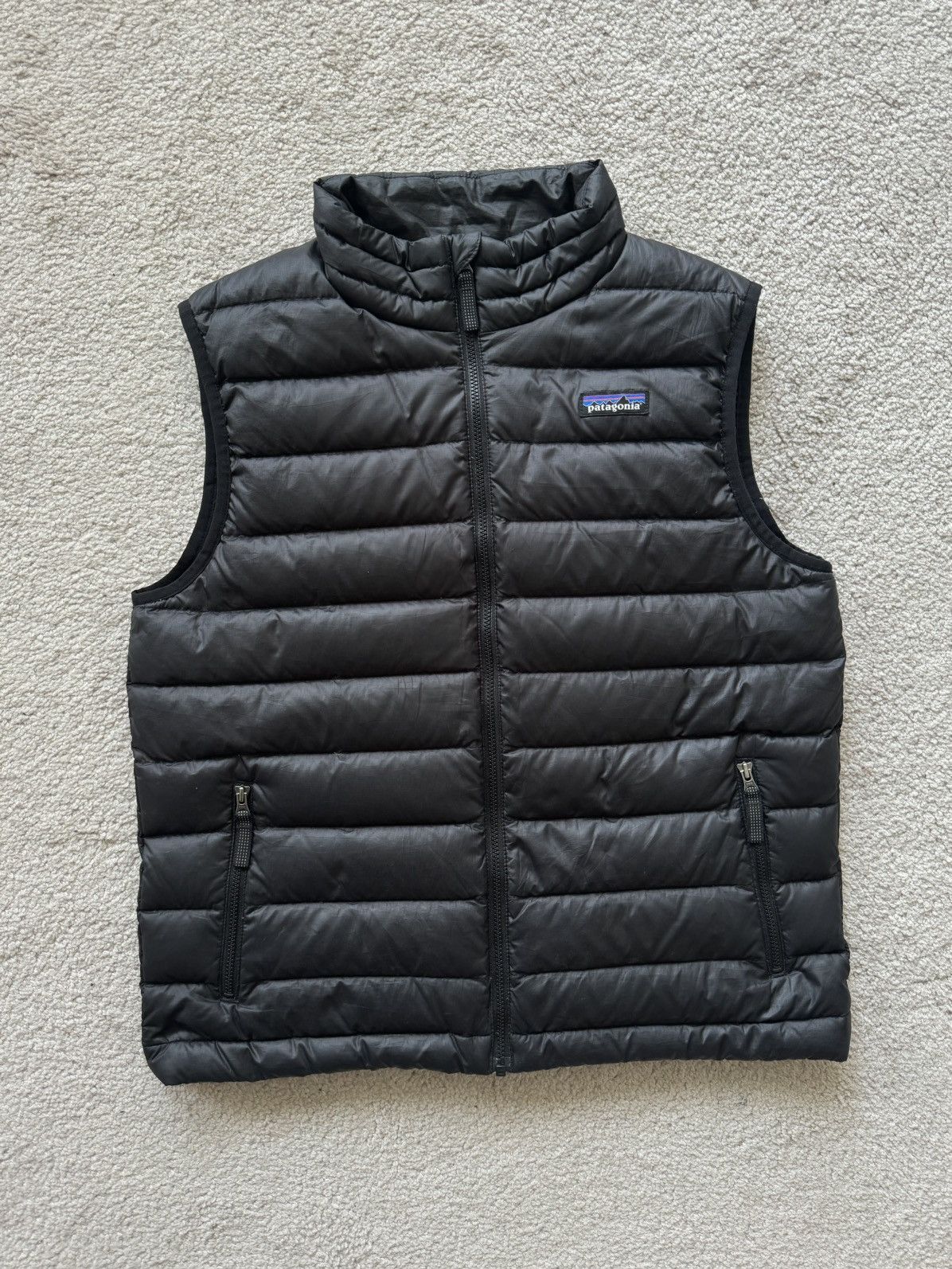 Image of Patagonia Light Down Vest Lightweight Unisex Puffer in Black, Women's (Size XS)