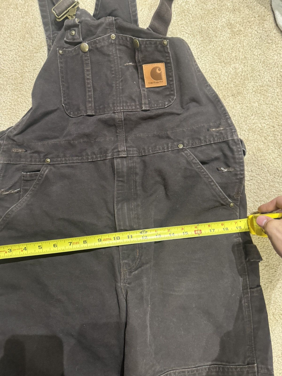 Carhartt Vintage Faded Brown Carhartt Overalls 34x32 Size US 34 / EU 50 - 4 Thumbnail
