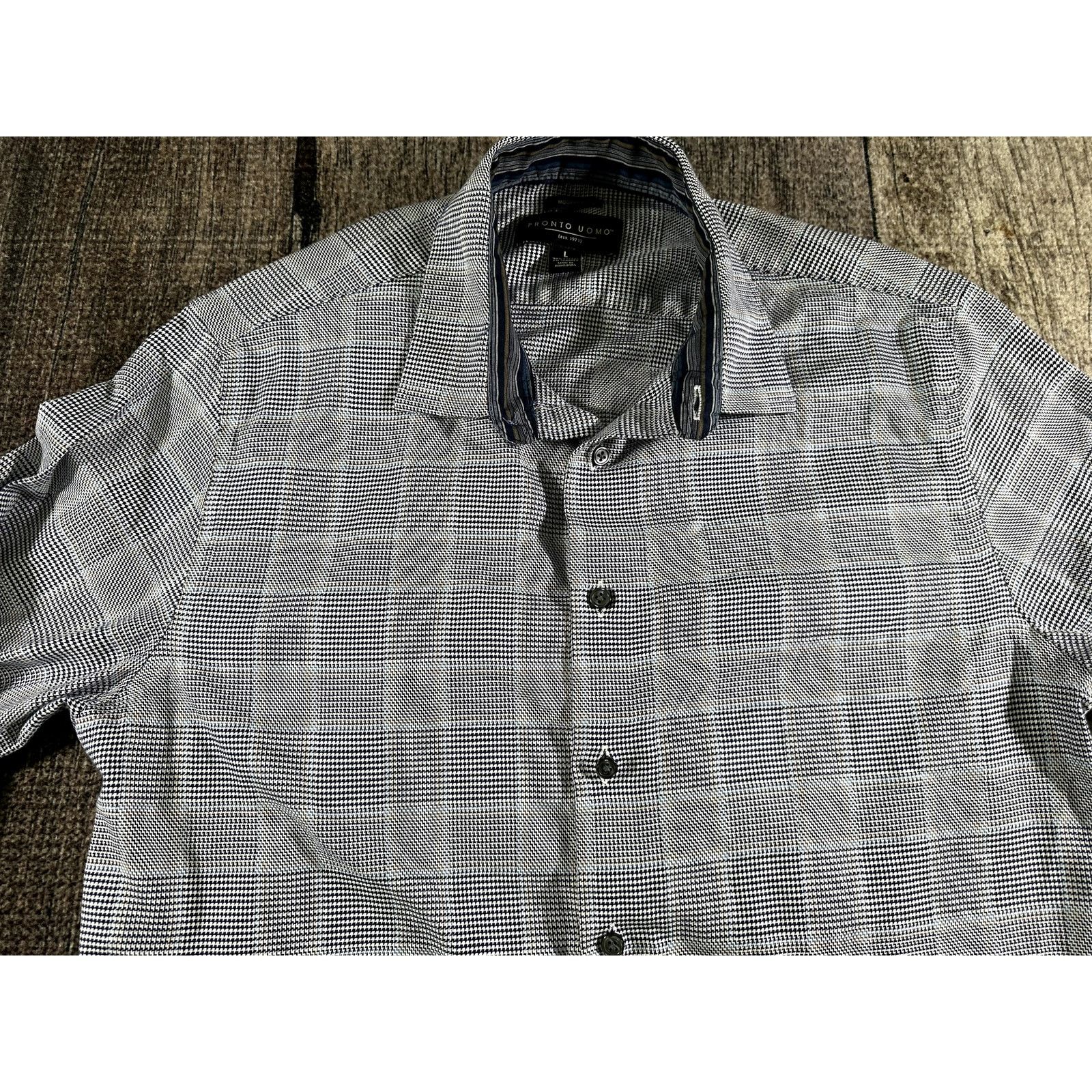 Pronto Uomo Pronto Uomo Modern Fit Dress Shirt Men Size Large White Size US L / EU 52-54 / 3 - 2 Thumbnail