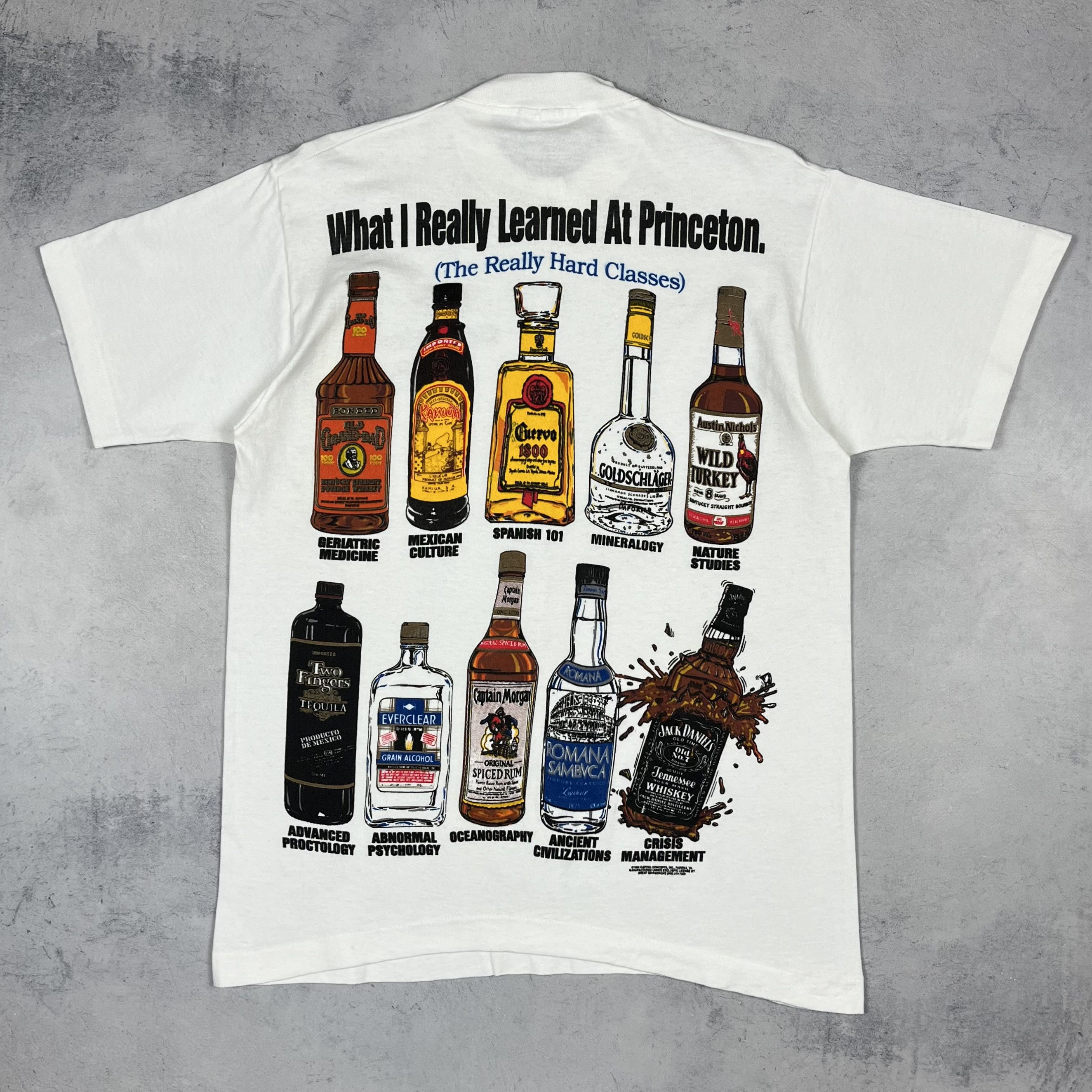 Vintage Vintage “What I Really Learned” Alcohol Funny T Shirt 1994 Size US M / EU 48-50 / 2 - 2 Thumbnail