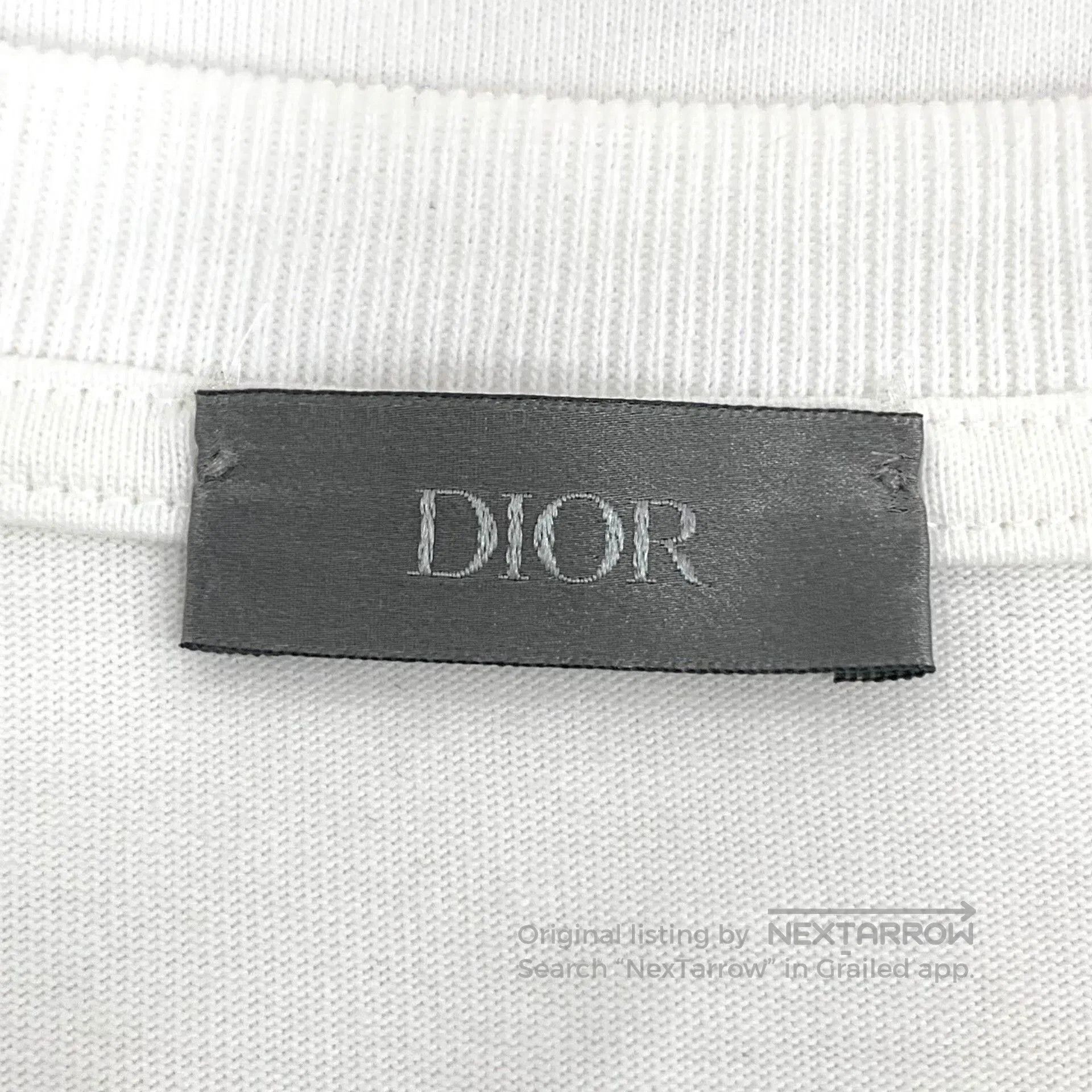 Dior Dior White Logo Striped Cotton T-shirt. Size US L / EU 52-54 / 3 - 5 Thumbnail