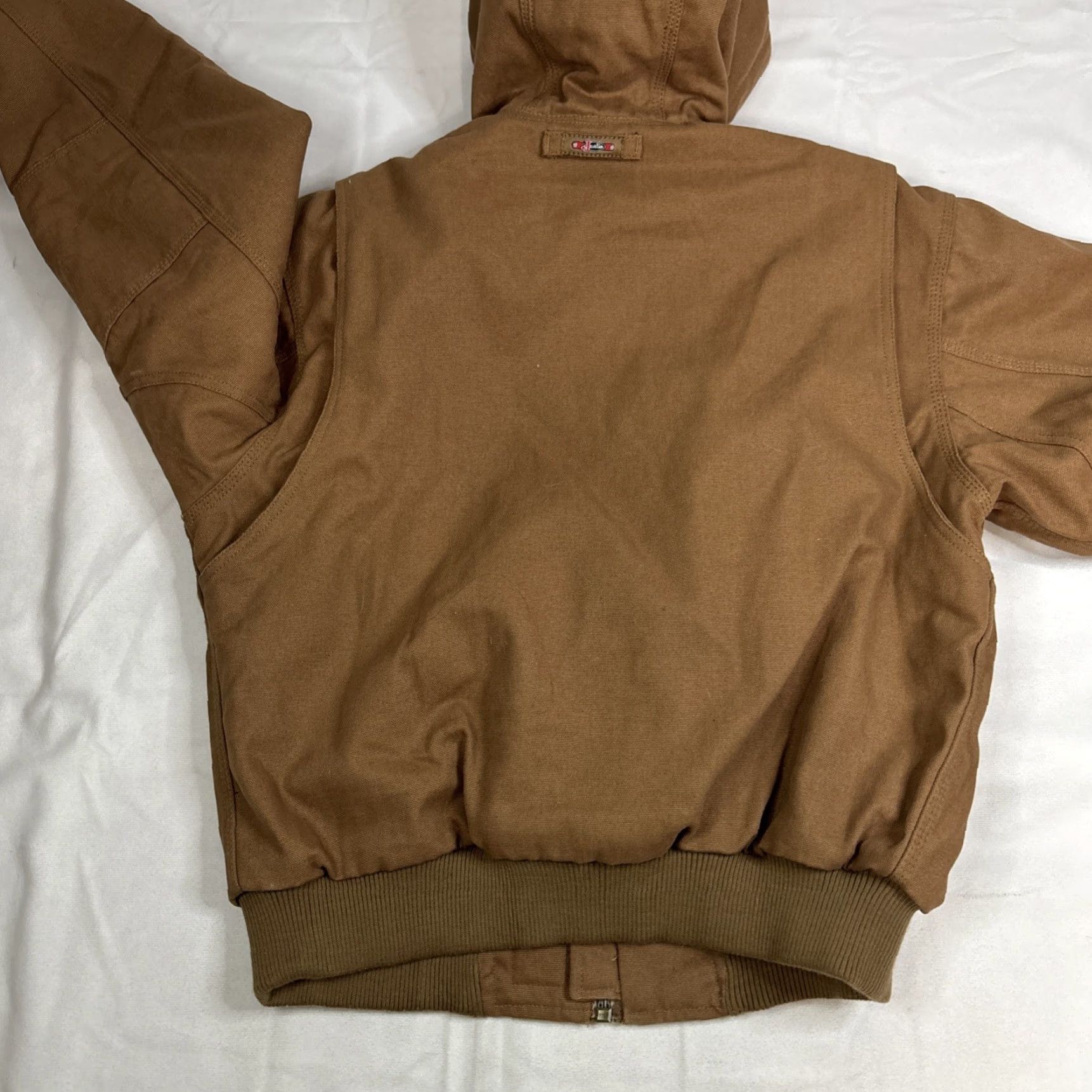 Justin Boots VINTAGE Justin Workwear Active Canvas Insulated Jacket Men’s Medium Brown Jacket Men’s Medium Brown Brown Canvas Insulated Jacket Justin Shoes? Size US M / EU 48-50 / 2 - 6 Thumbnail