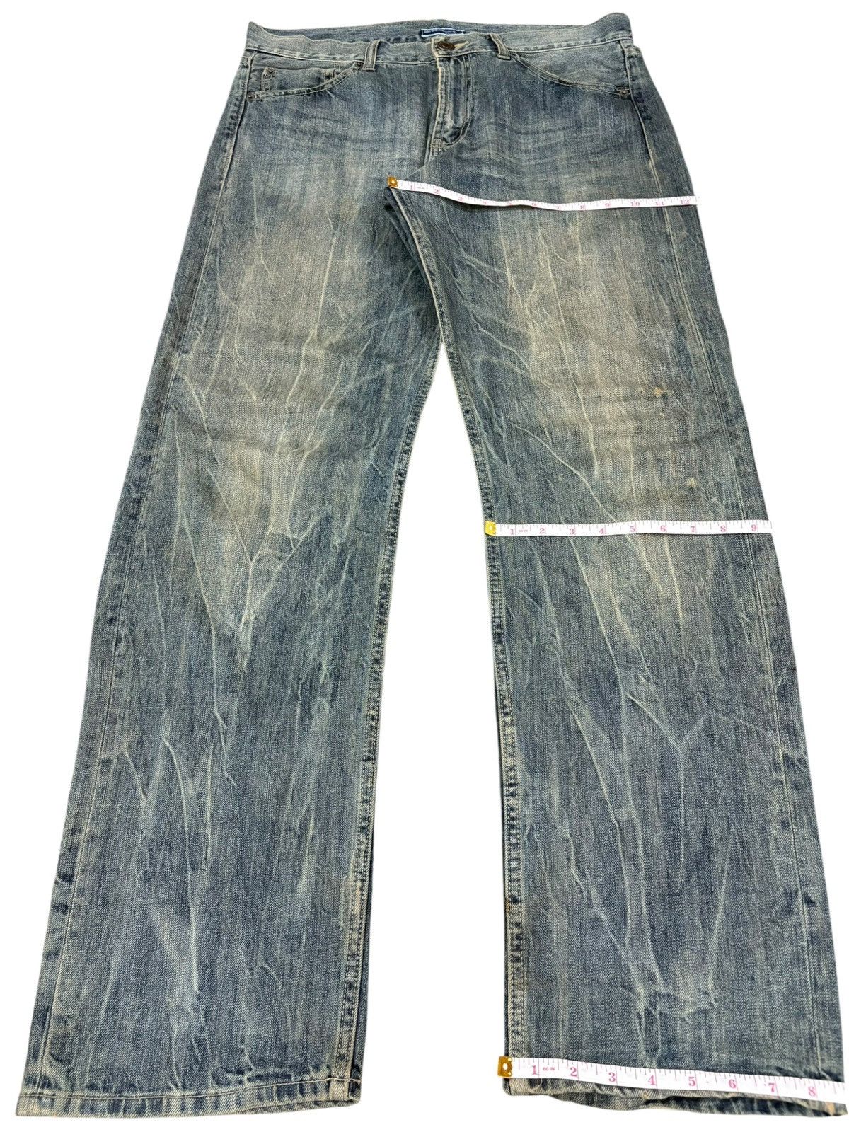 Japanese Brand Vintage Japanese Brand Rusty Wash Distress Baggy Jeans Size US 35 - 13 Thumbnail
