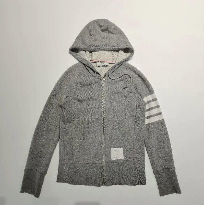 Thom Browne Thom Browne Women's Gray Cotton Jacket 0089 Size XS / US 0-2 / IT 36-38 - 1 Thumbnail