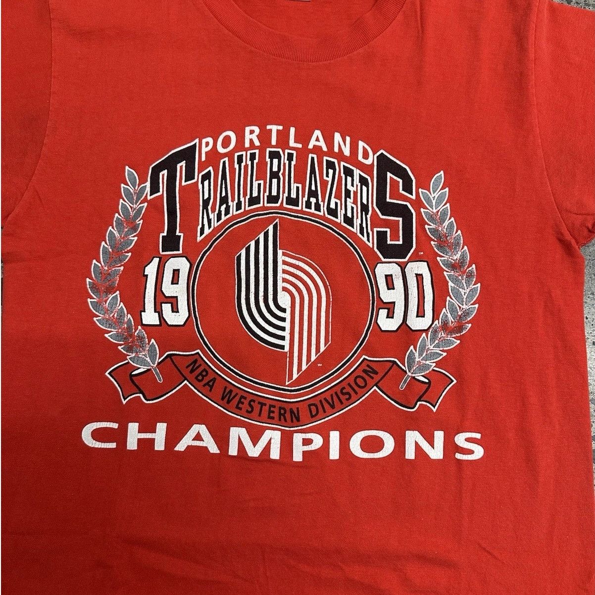 NBA × Vintage VINTAGE NBA PORTLAND TRAILBLAZERS CHAMPIONS 1990 TEE SHIRT Size US L / EU 52-54 / 3 - 2 Thumbnail