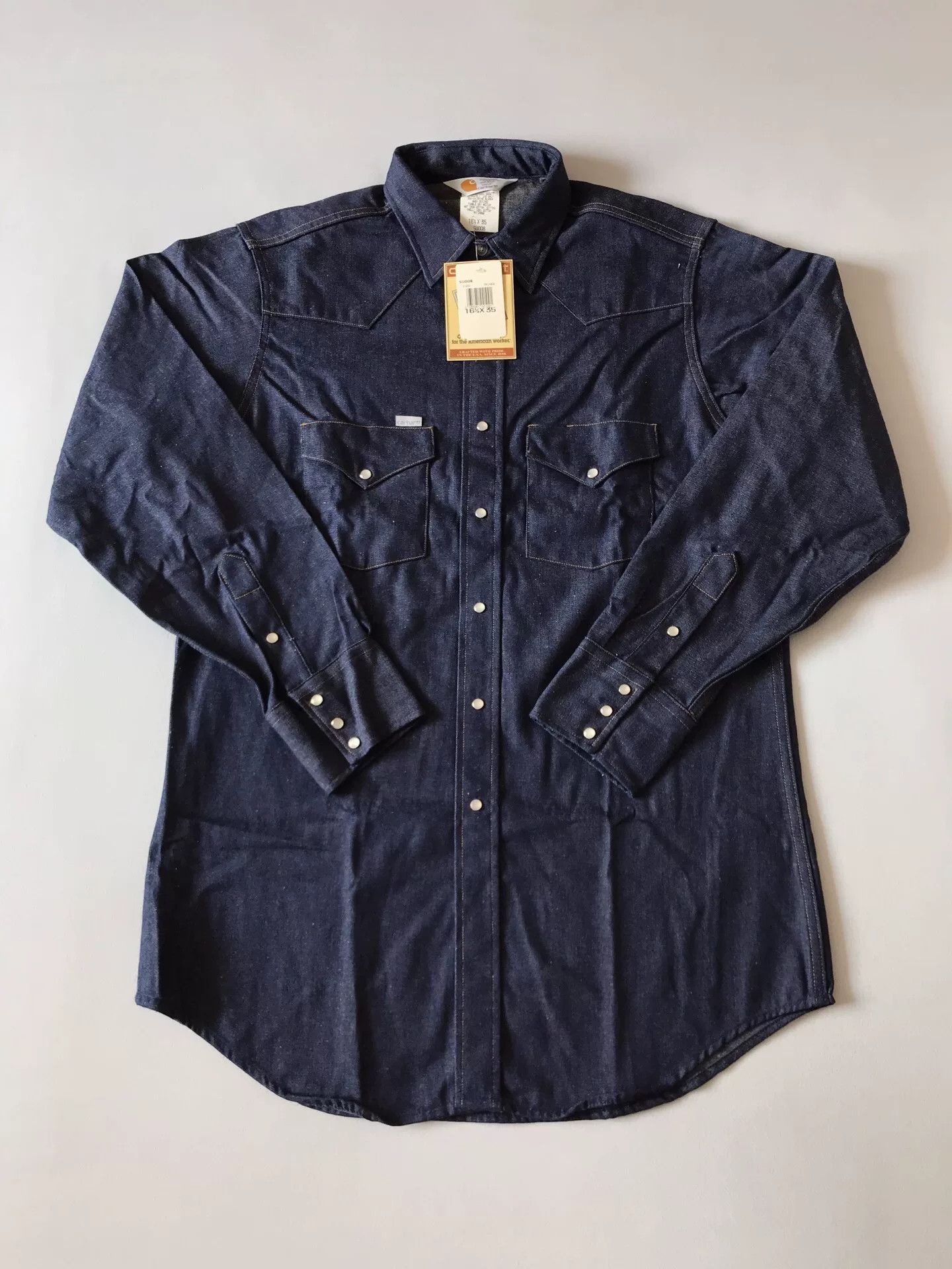 Carhartt 90s Carhartt SU008 Denim Western Shirt Size US M / EU 48-50 / 2 - 1 Thumbnail