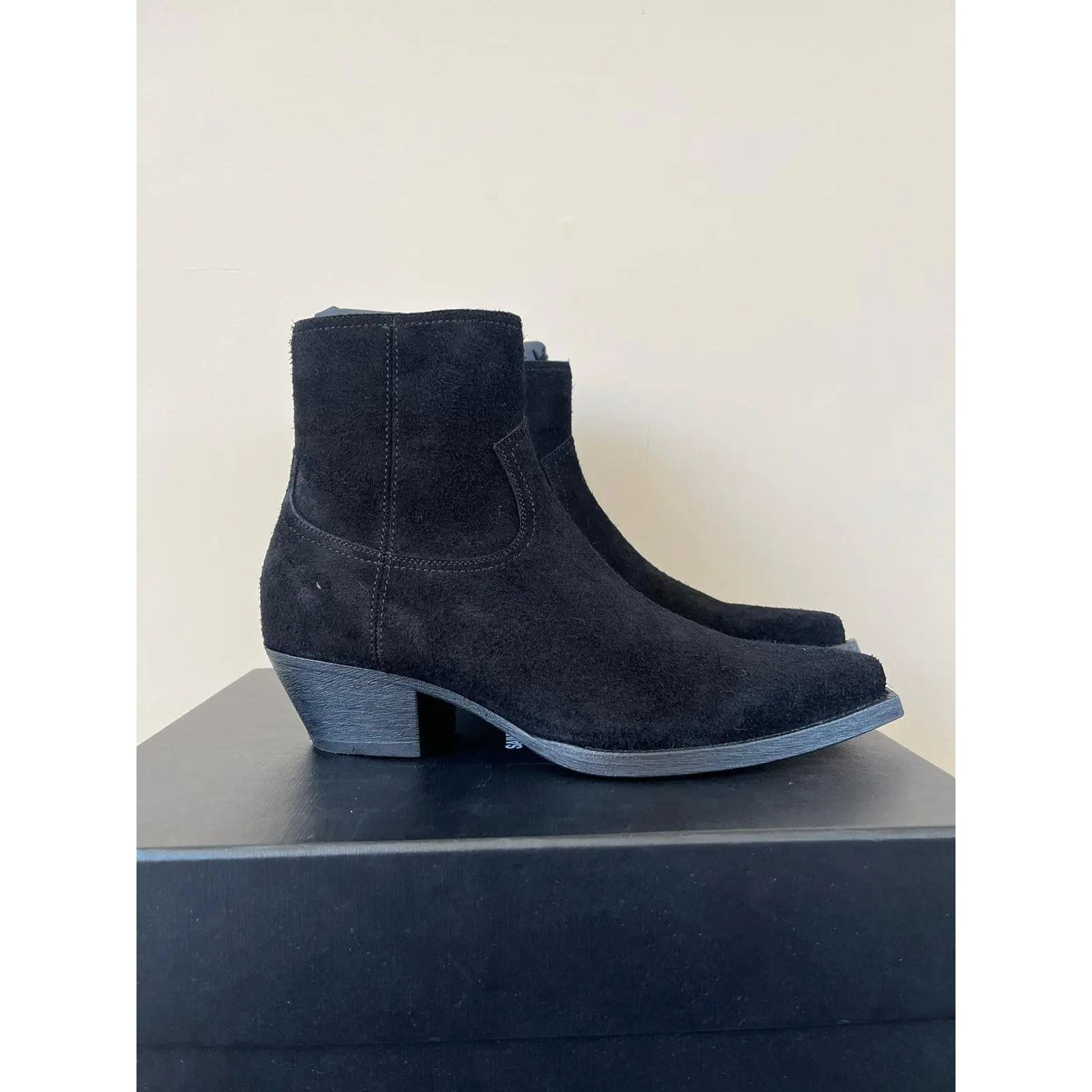 Saint Laurent Paris o1rshd1 Lukas 40 Boots in Crosta Wool in Black Size US 11 / EU 44 - 16 Thumbnail