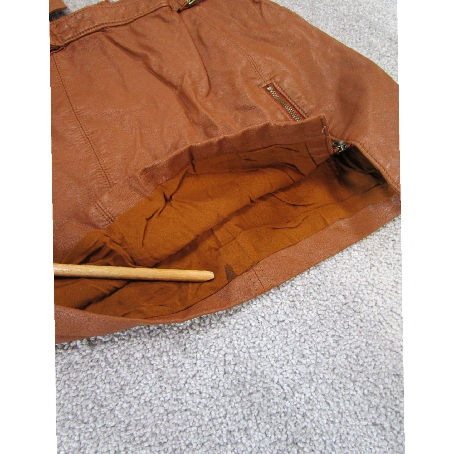 Free People Free People Womens Brown Faux Leather A Line Skirt 0 Size 25" / US 0 / IT 36 - 2 Thumbnail