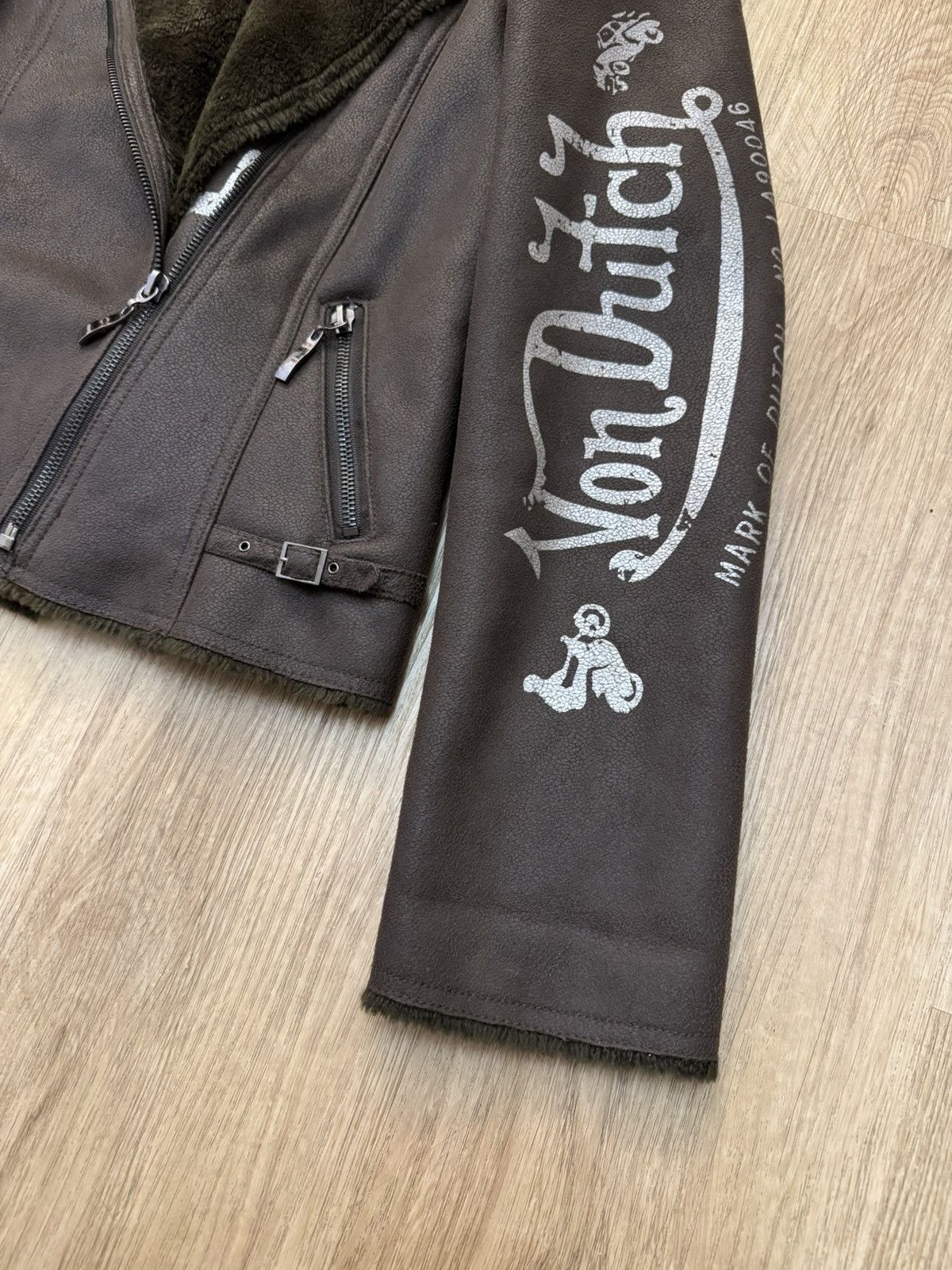 Von Dutch Von Dutch Vintage 00s Biker Jacket Motorcycle Faux Fur S y2k Size S / US 4 / IT 40 - 6 Thumbnail