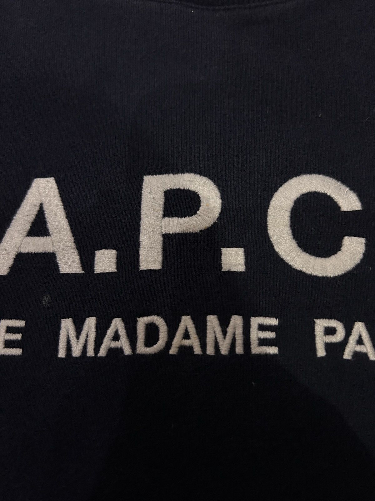 A.P.C. navy blue A.P.C. Rufus logo sweatshirt made in Japan Size S / US 4 / IT 40 - 4 Thumbnail