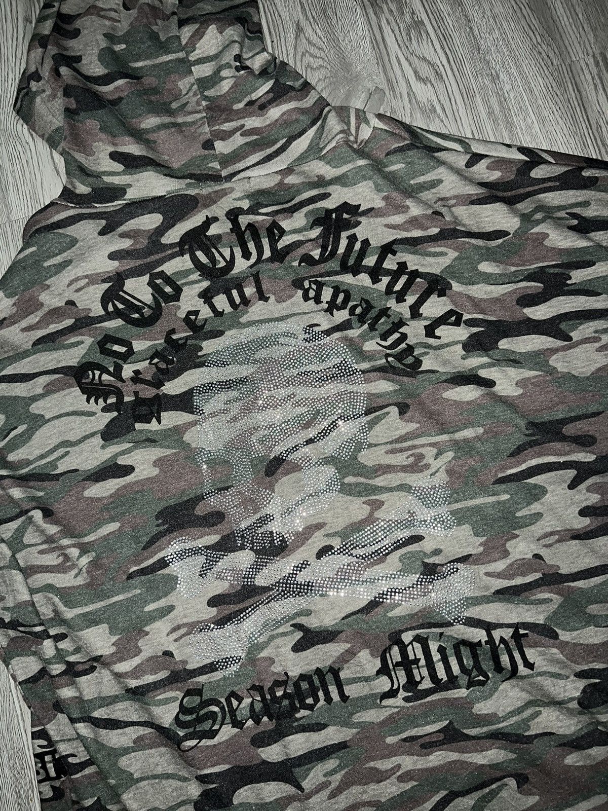 Japanese Brand Punk hoodie zip camo print skull logo Size US M / EU 48-50 / 2 - 8 Thumbnail
