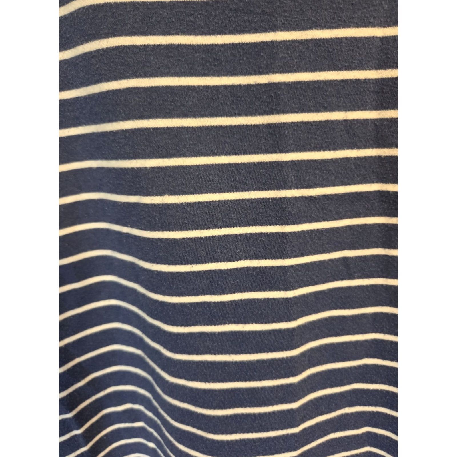 Vintage Chic Comfort Collection Shirt Blue Nautical Stripe Short Sleeve Casual Top 3X Size XXL / US 16-18 / IT 52-54 - 3 Thumbnail