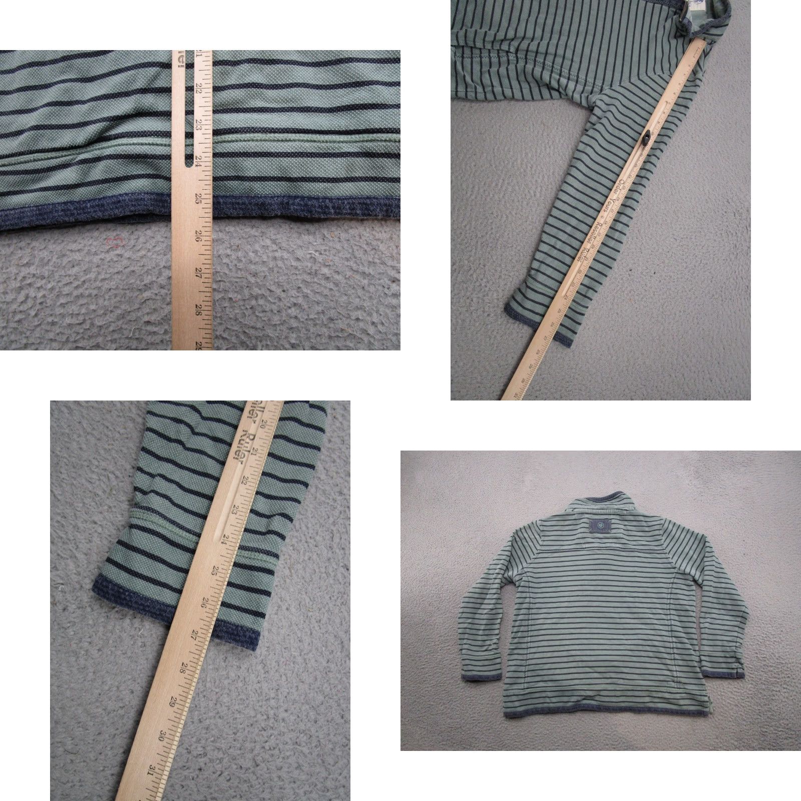 FatFace Fat Face The Airlie 1/4 Zip Green Blue Striped Sweater Sweatshirt Women's SZ 14 Size XL / US 12-14 / IT 48-50 - 8 Thumbnail
