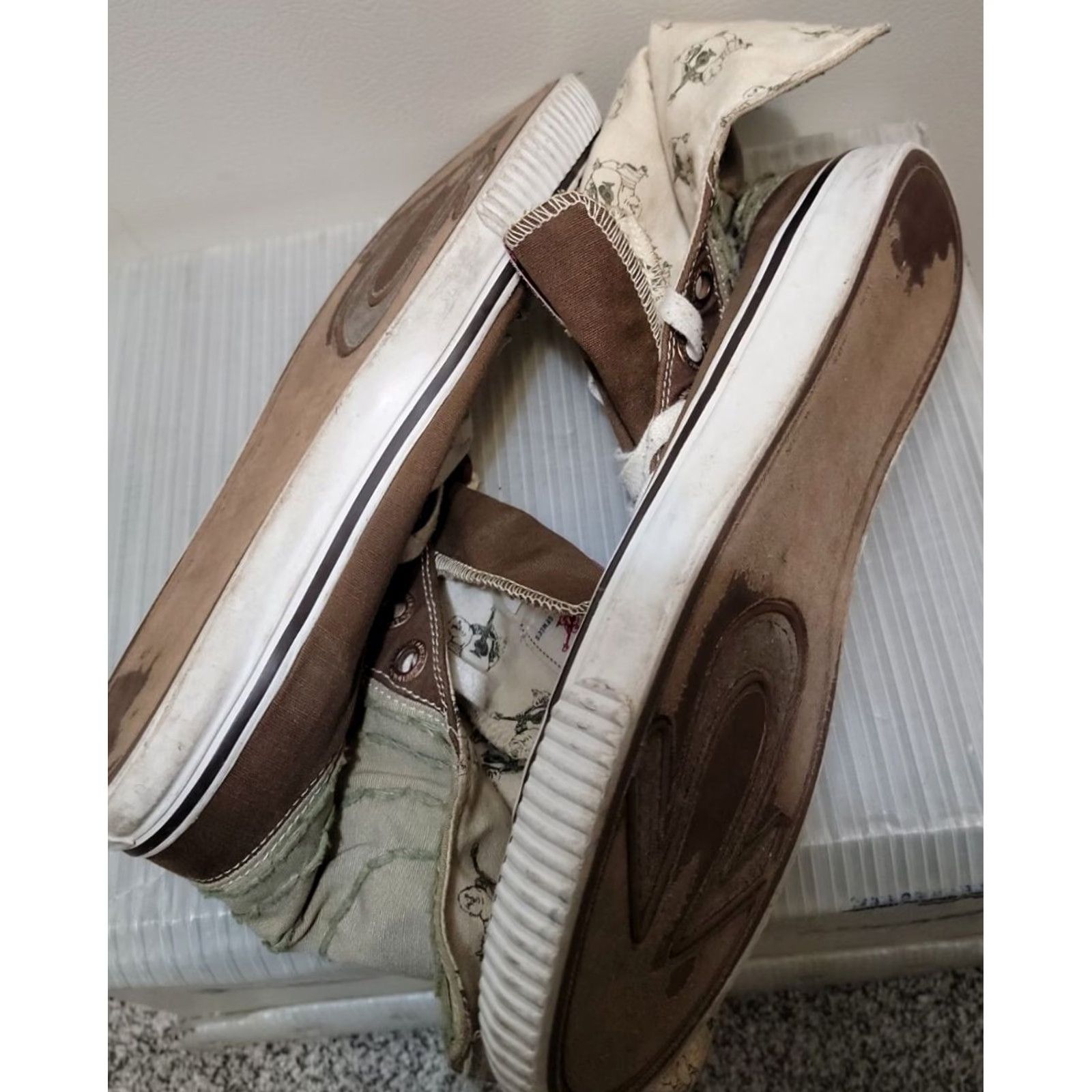 True Religion VINTAGE True Religion Fold Over High Top Lace Up Shoes Sneakers Mens 12 Brown TR118111J Size US L / EU 52-54 / 3 - 3 Thumbnail