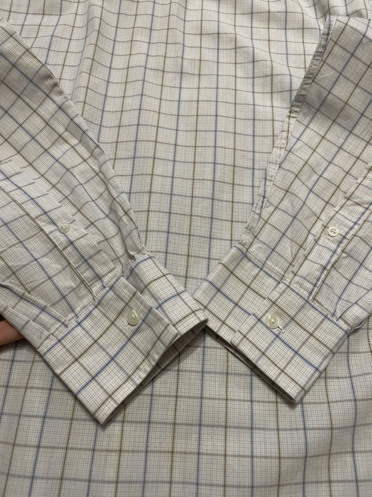 Vintage Vintage YSL Yves Saint Laurent Checked Long Sleeve Shirt Size US XL / EU 56 / 4 - 17 Thumbnail