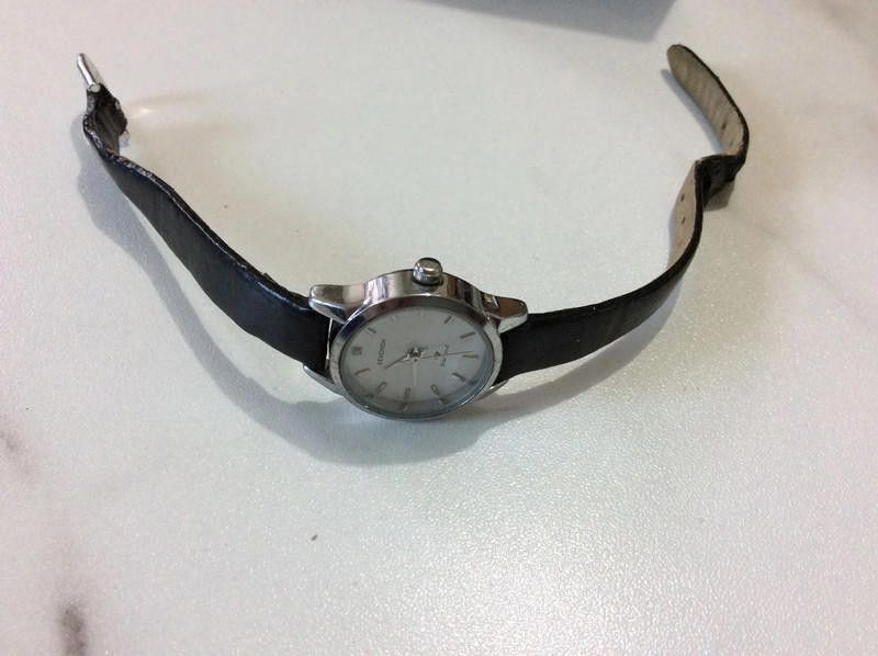 Designer Sekonda white dial black leather strap watch Size ONE SIZE - 2 Thumbnail