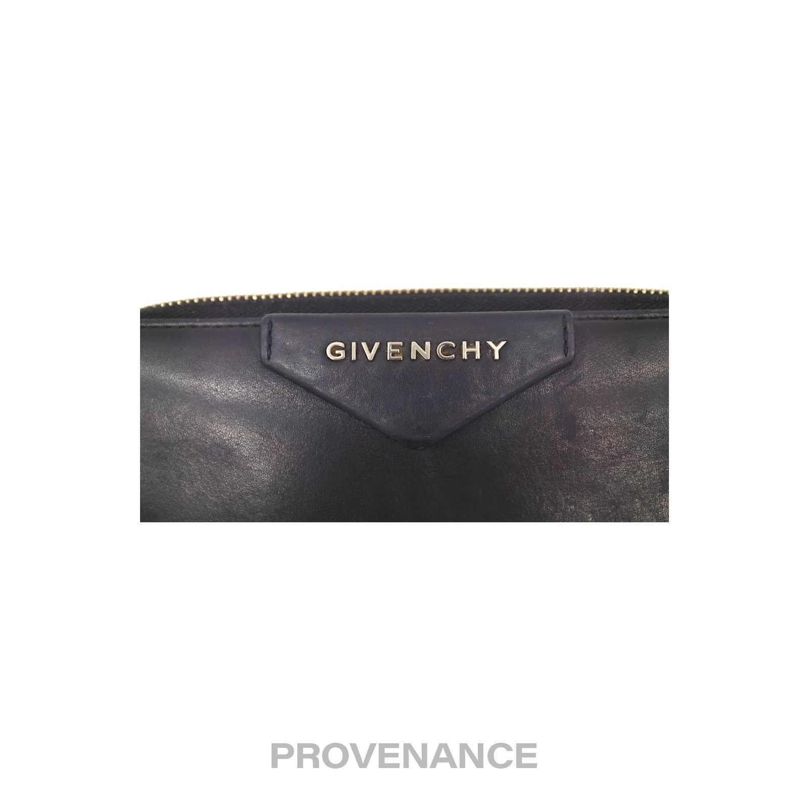 Givenchy 🔴 Givenchy Logo Zip Long Wallet - Black Grained Leather Size ONE SIZE - 7 Thumbnail