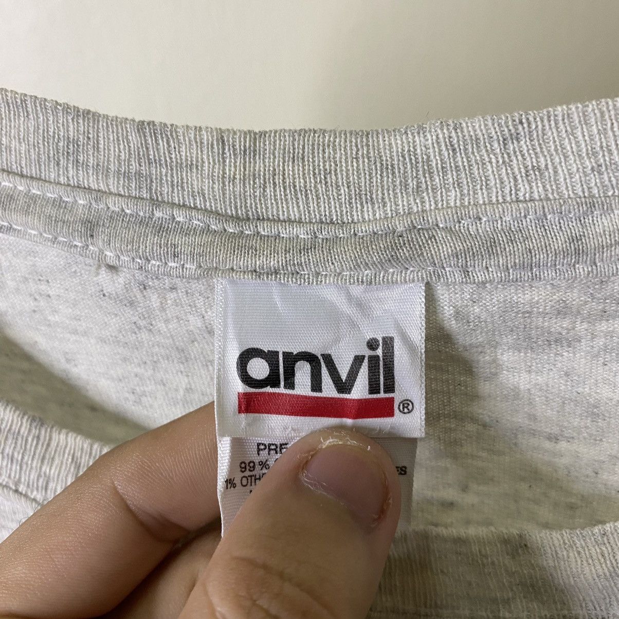 Vintage Y2K Anvil Heather Grey Blank Russell Style Streetwear Tee Size US XL / EU 56 / 4 - 3 Thumbnail