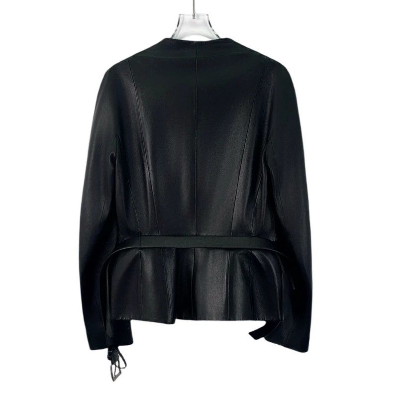 Dior Dior Black cowhide single-breasted long-sleeved belt leathe Size S / US 4 / IT 40 - 2 Thumbnail