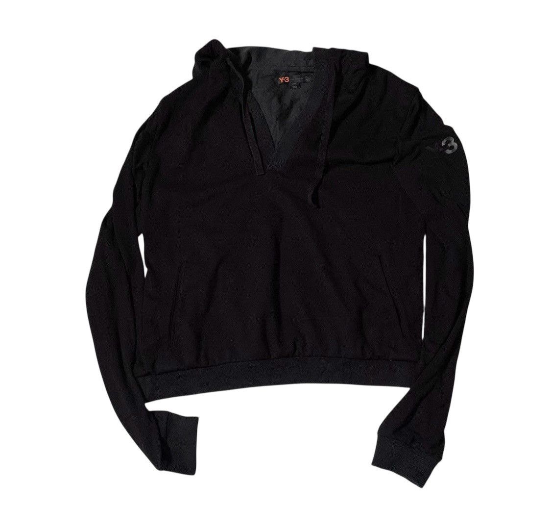 Yohji Yamamoto TAX FREE 🇺🇸 Yohji yamamoto y-3 v-neck logo hoodie Size US M / EU 48-50 / 2 - 1 Thumbnail