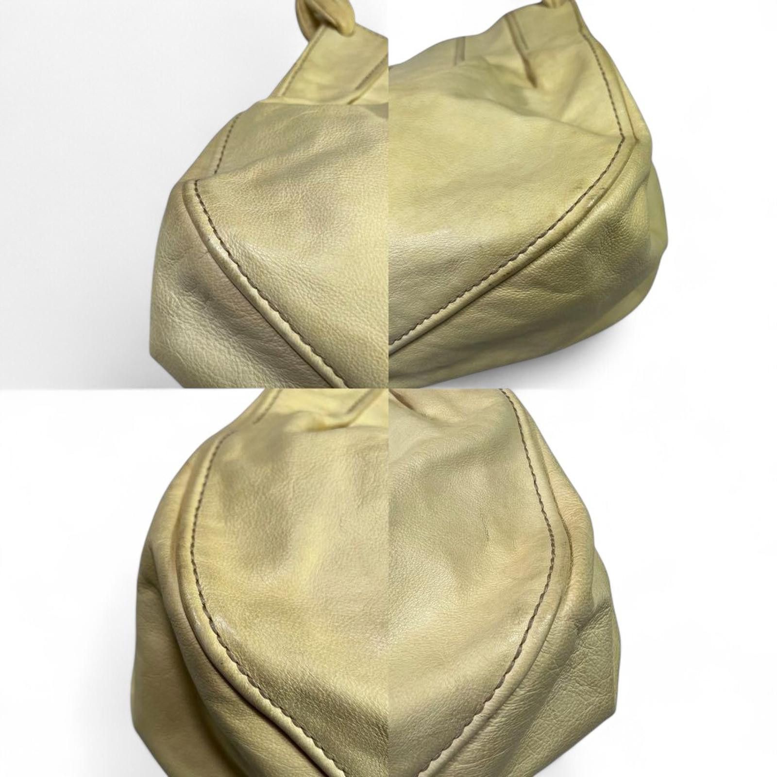 Miu Miu Miu Miu- Beige Leather Handbag with Knotted Handles Size ONE SIZE - 6 Thumbnail