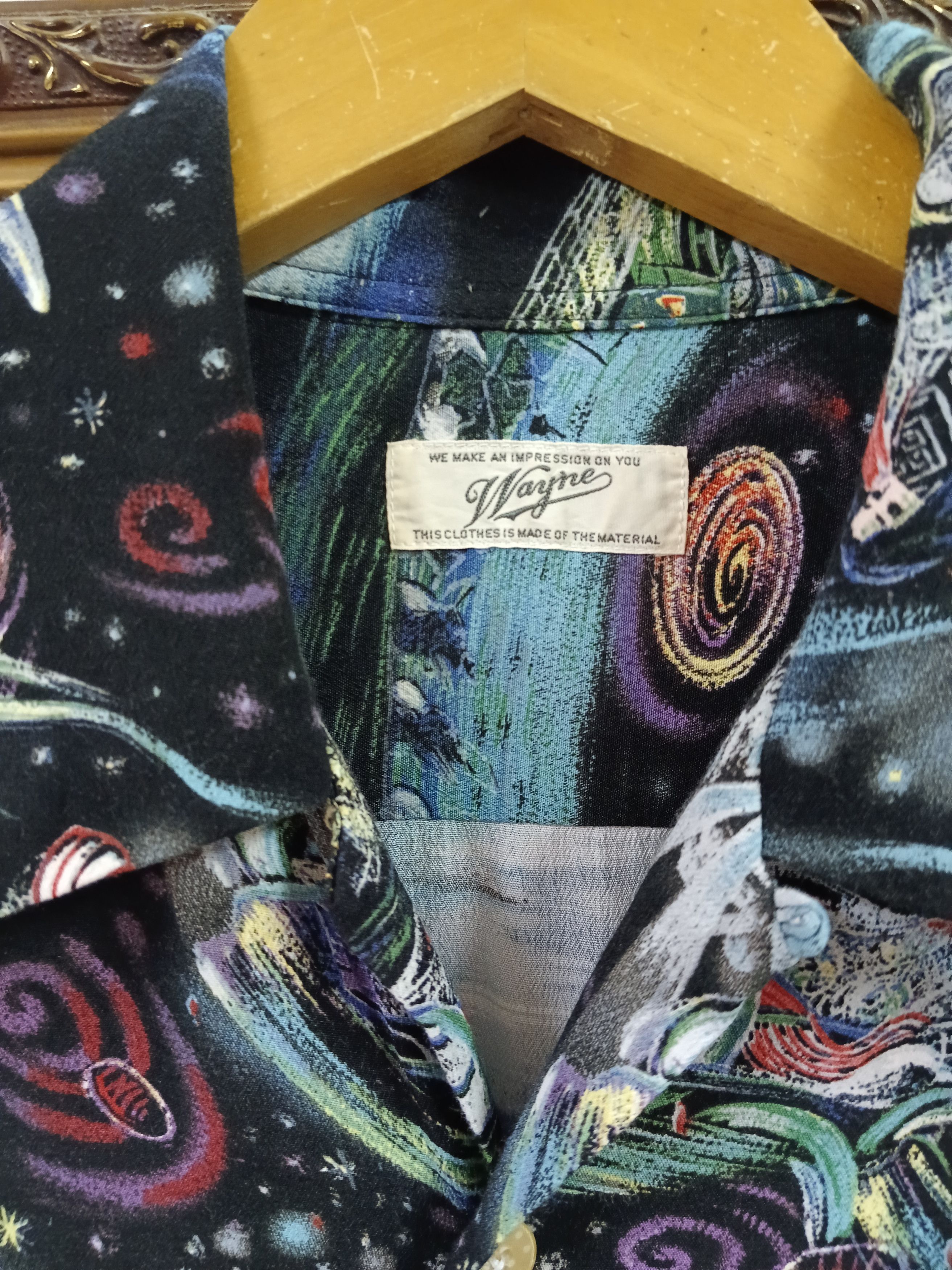 Japanese Brand RAYON WAYNE ALLIEN MOTIF Size US M / EU 48-50 / 2 - 6 Thumbnail