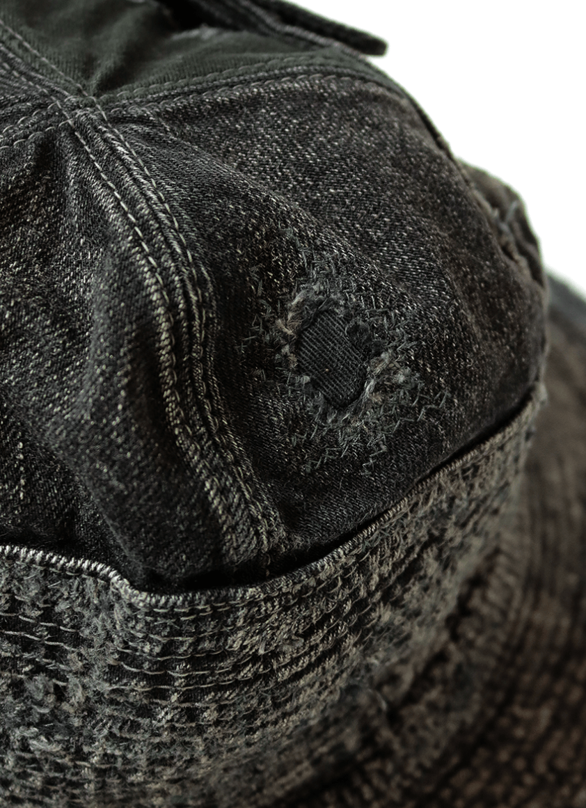 Kapital Black×Black Denim The Old Man and the Sea HAT (Crash Remake) Size ONE SIZE - 4 Thumbnail
