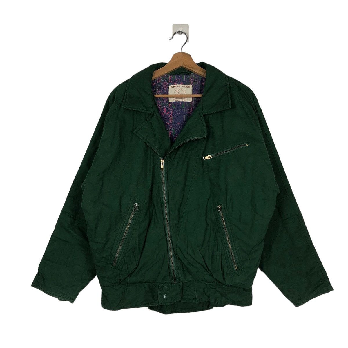 🔥Vintage Biker Jacket Double Collar Space Plan Issey Miyake