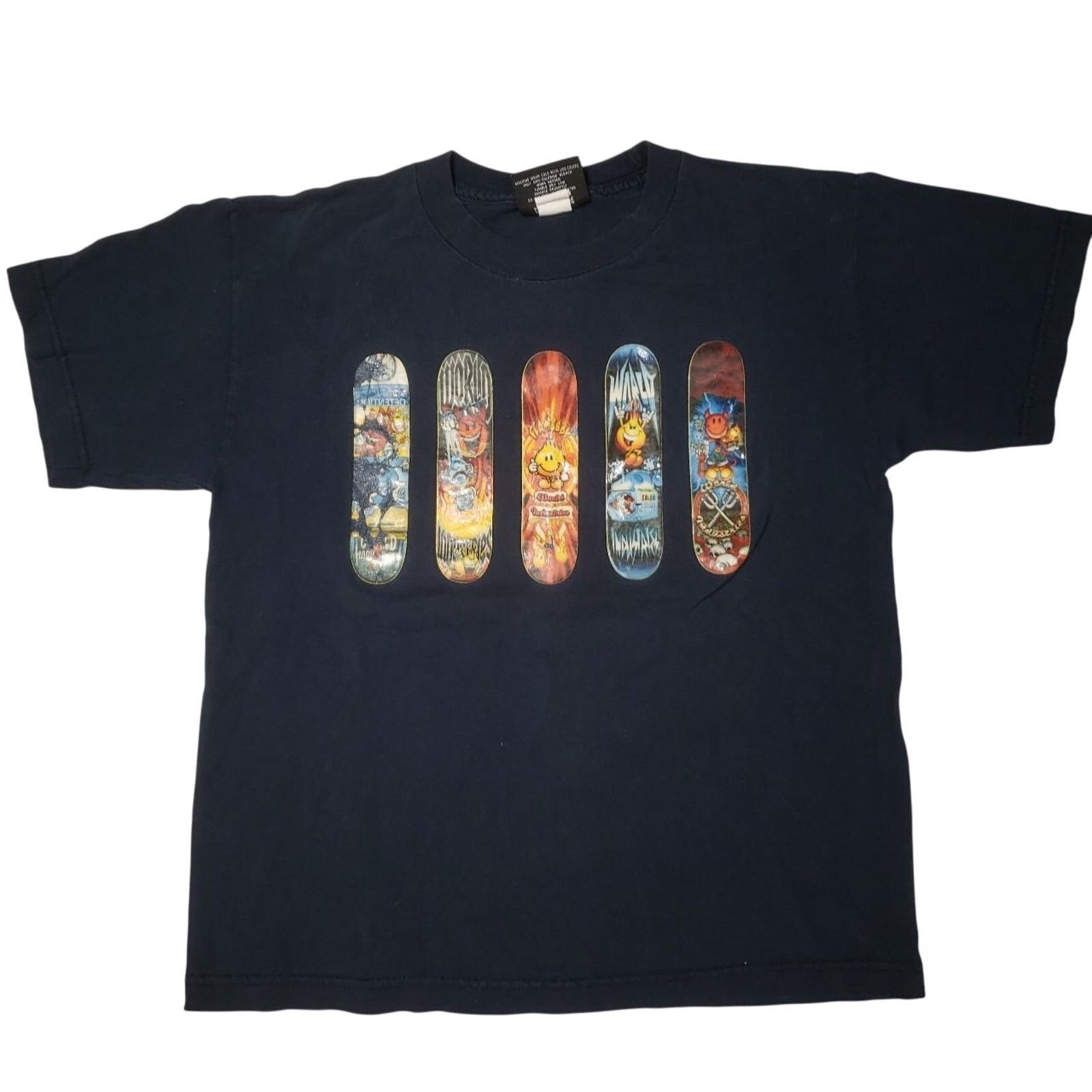 Vintage Y2K World Industries Skateboard T Shirt Youth XL