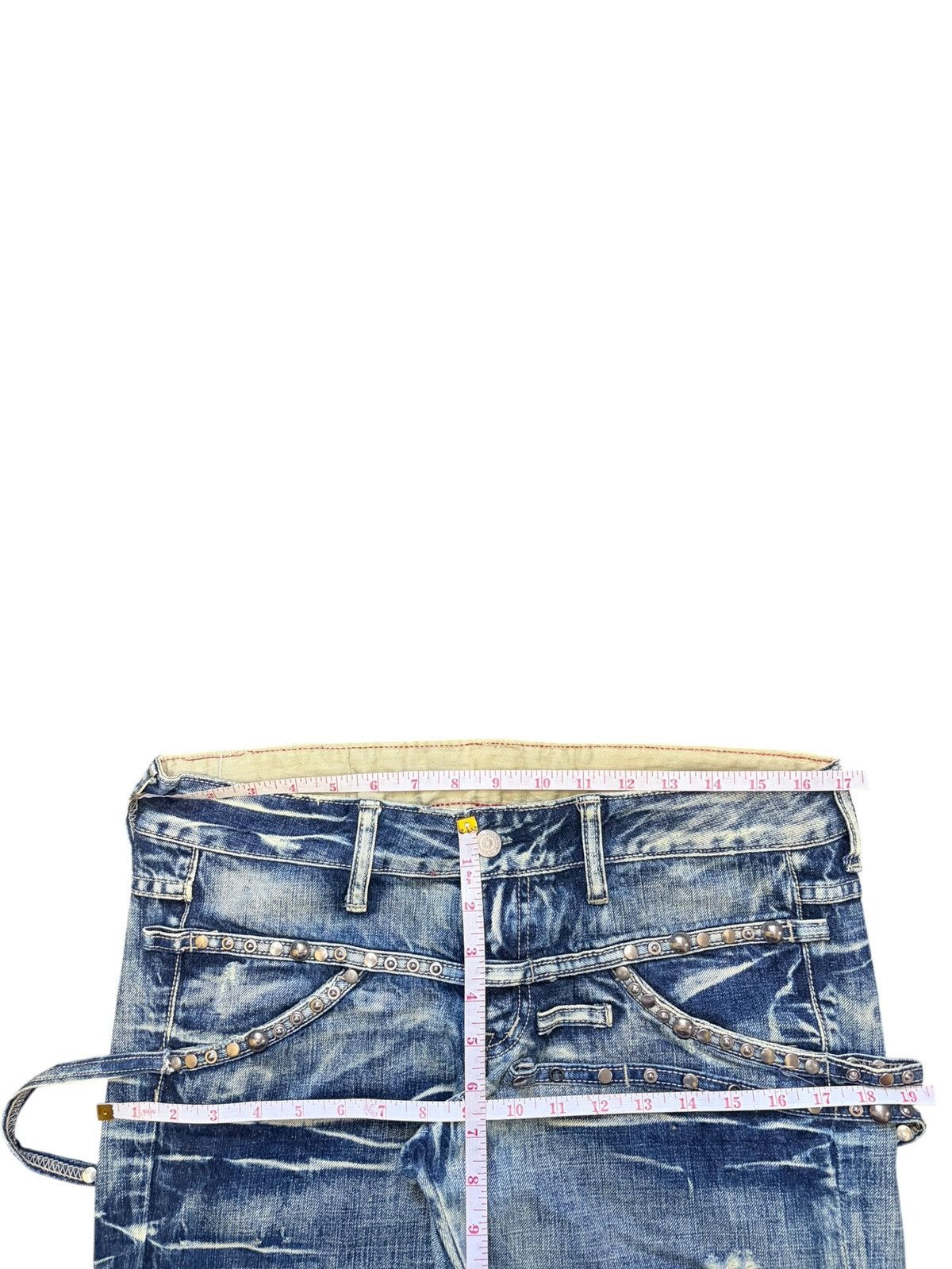 Tornado Mart Vintage Tornado Mart Distress Low Rise Flare Jeans Size 34" / US 12 / IT 48 - 6 Thumbnail