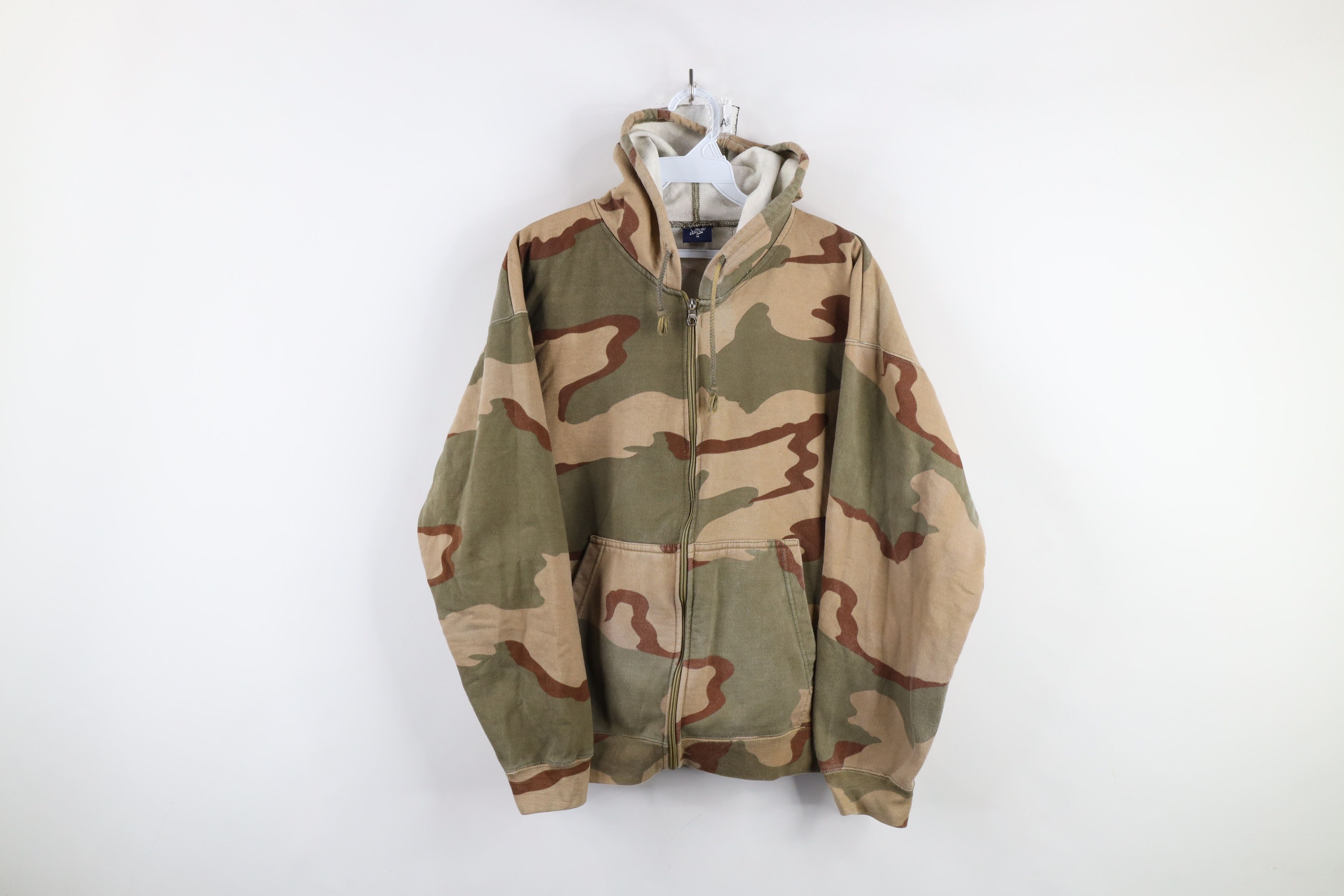 Vintage Vintage 90s Streetwear Camouflage Full Zip Hoodie Sweatshirt Size US M / EU 48-50 / 2 - 1 Thumbnail