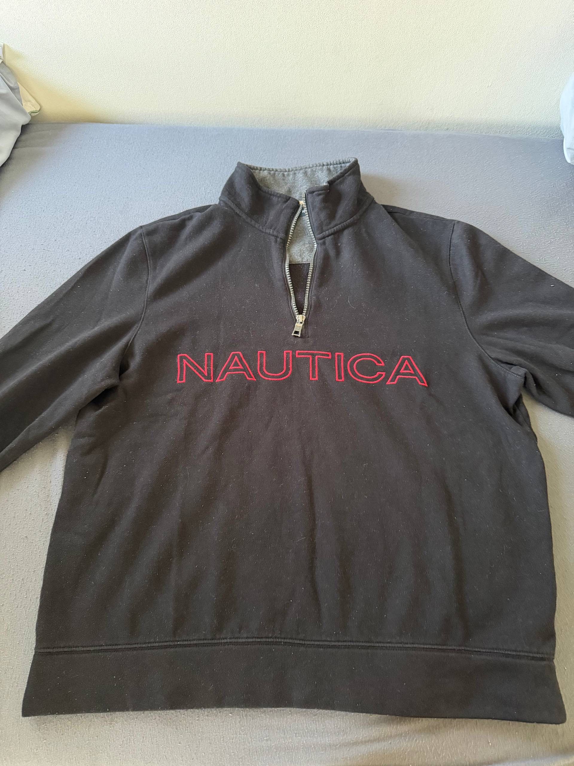 Nautica Vintage Nautica Zip 1/4 Sweatshirts Big Embroidered Logo Size US XL / EU 56 / 4 - 1 Thumbnail