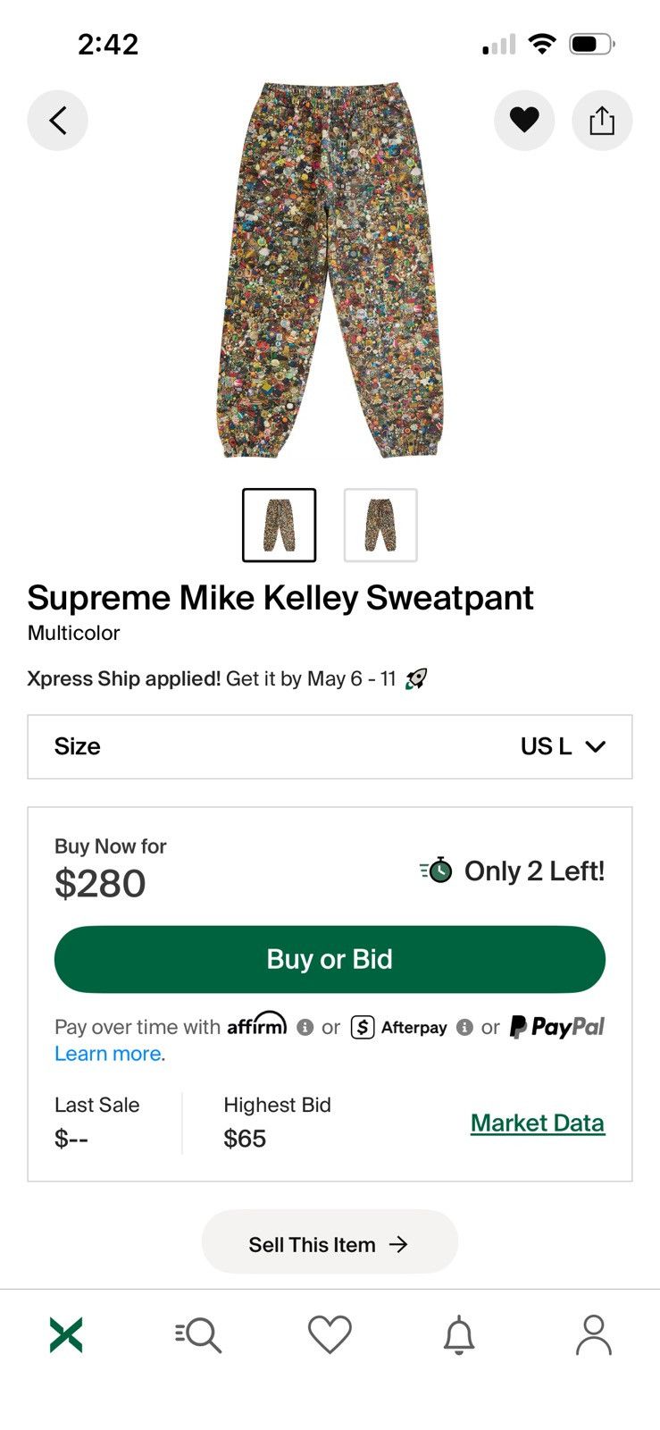 Supreme Supreme Mike Kelly Sweatpamts L Size US 34 / EU 50 - 3 Thumbnail