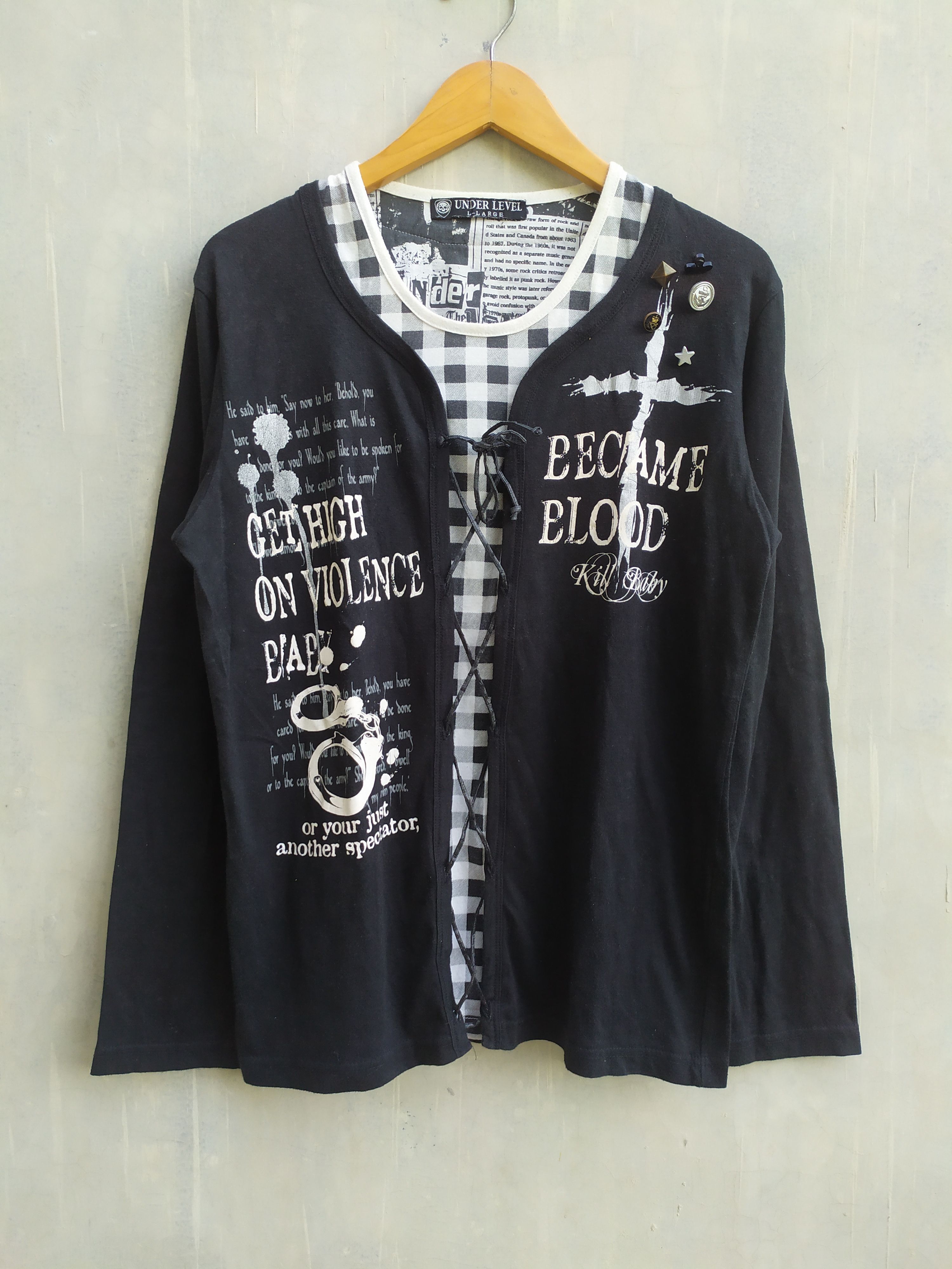 Japanese Brand Under Level Poem Long Sleeve Japanese Brand Size US L / EU 52-54 / 3 - 1 Thumbnail
