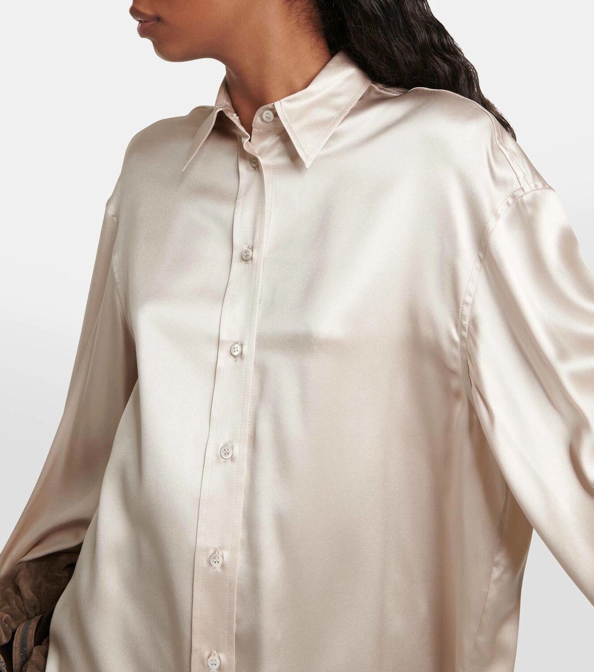 Brunello Cucinelli o1y0725 Shirt in Beige Size XS / US 0-2 / IT 36-38 - 2 Thumbnail