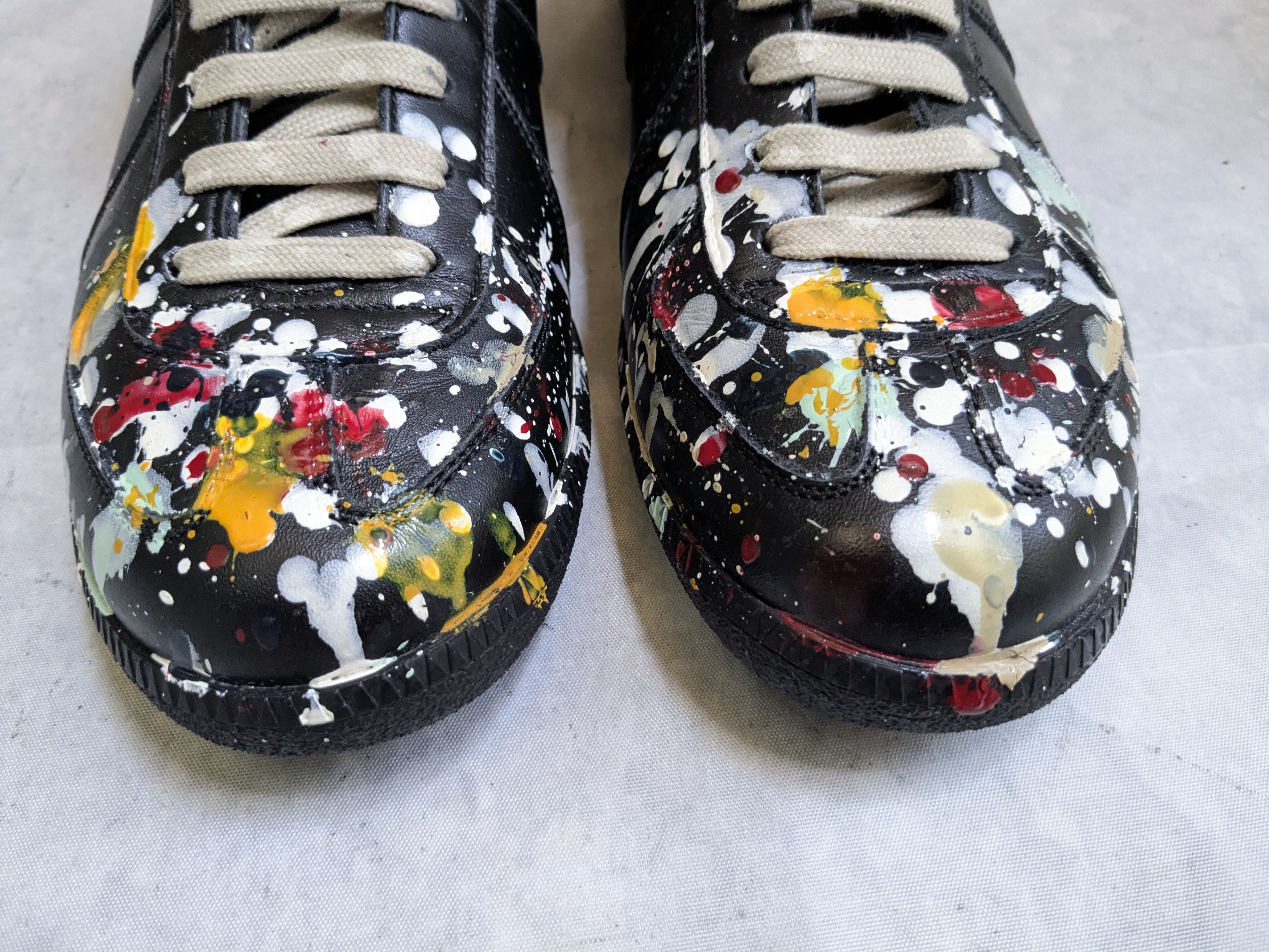 Maison Margiela Maison Margiela GAT Replica Paint Splatter Black 9 42 Highs Size US 9 / EU 42 - 4 Thumbnail
