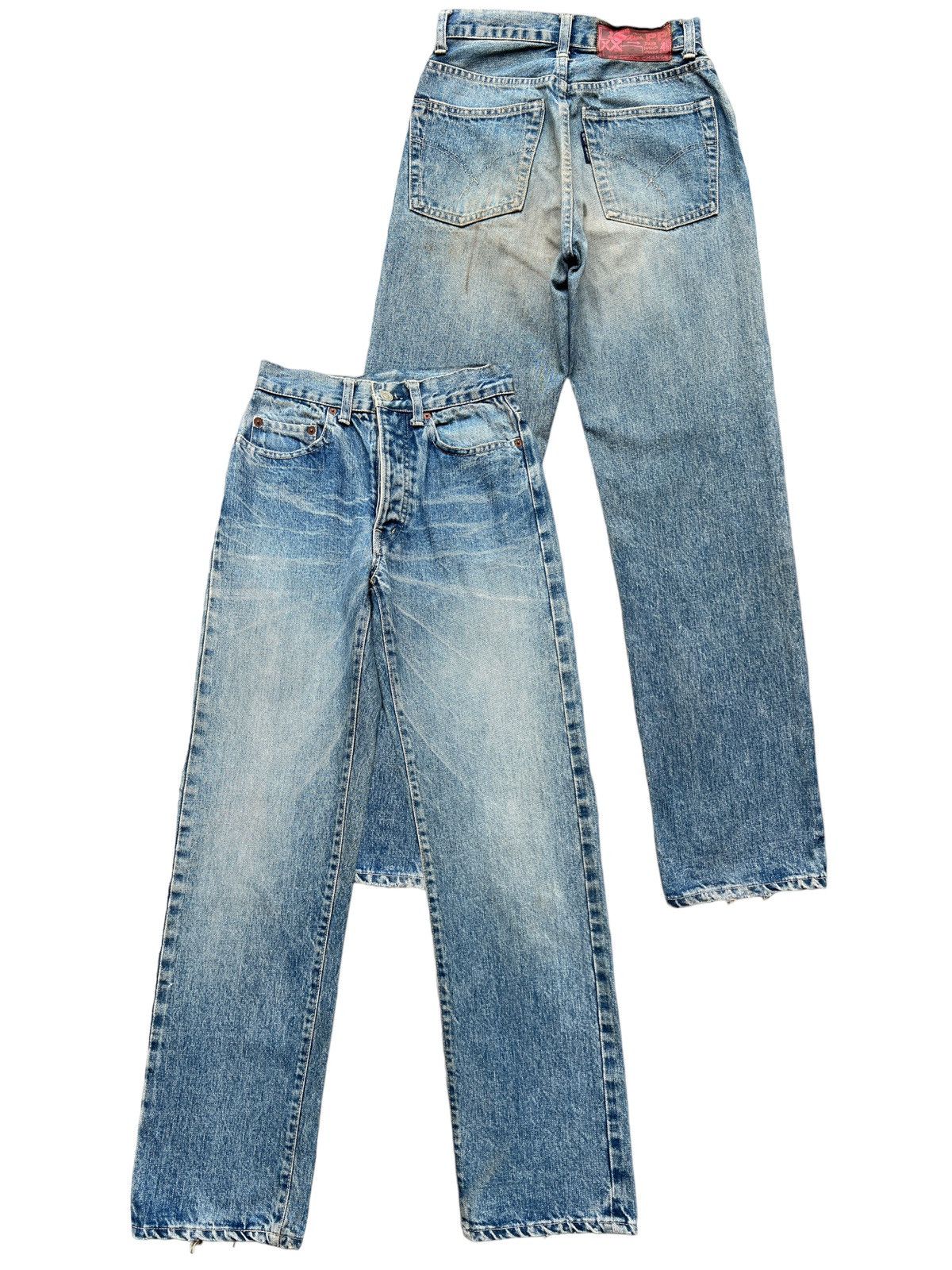 image of Blue Blue Japan x Distressed Denim Vintage Blueblue Japan Selvadge Distressed Rusty Jeans 24X30 in 