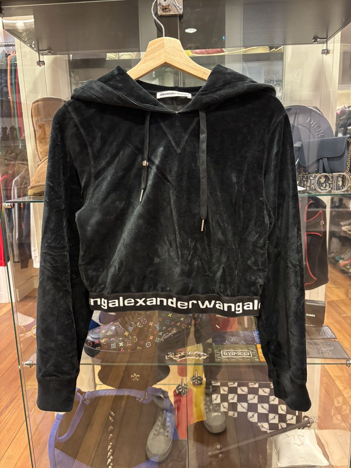 Alexander Wang Alexander Wang Corduroy Cropped Hoodie Size S / US 4 / IT 40 - 1 Thumbnail