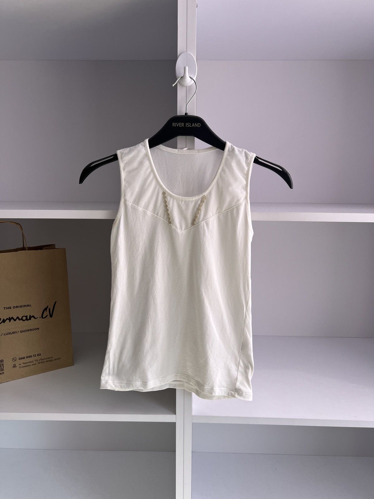 La Perla × Vintage Vintage La Perla Women's white Sleeveless Size S / US 4 / IT 40 - 1 Thumbnail
