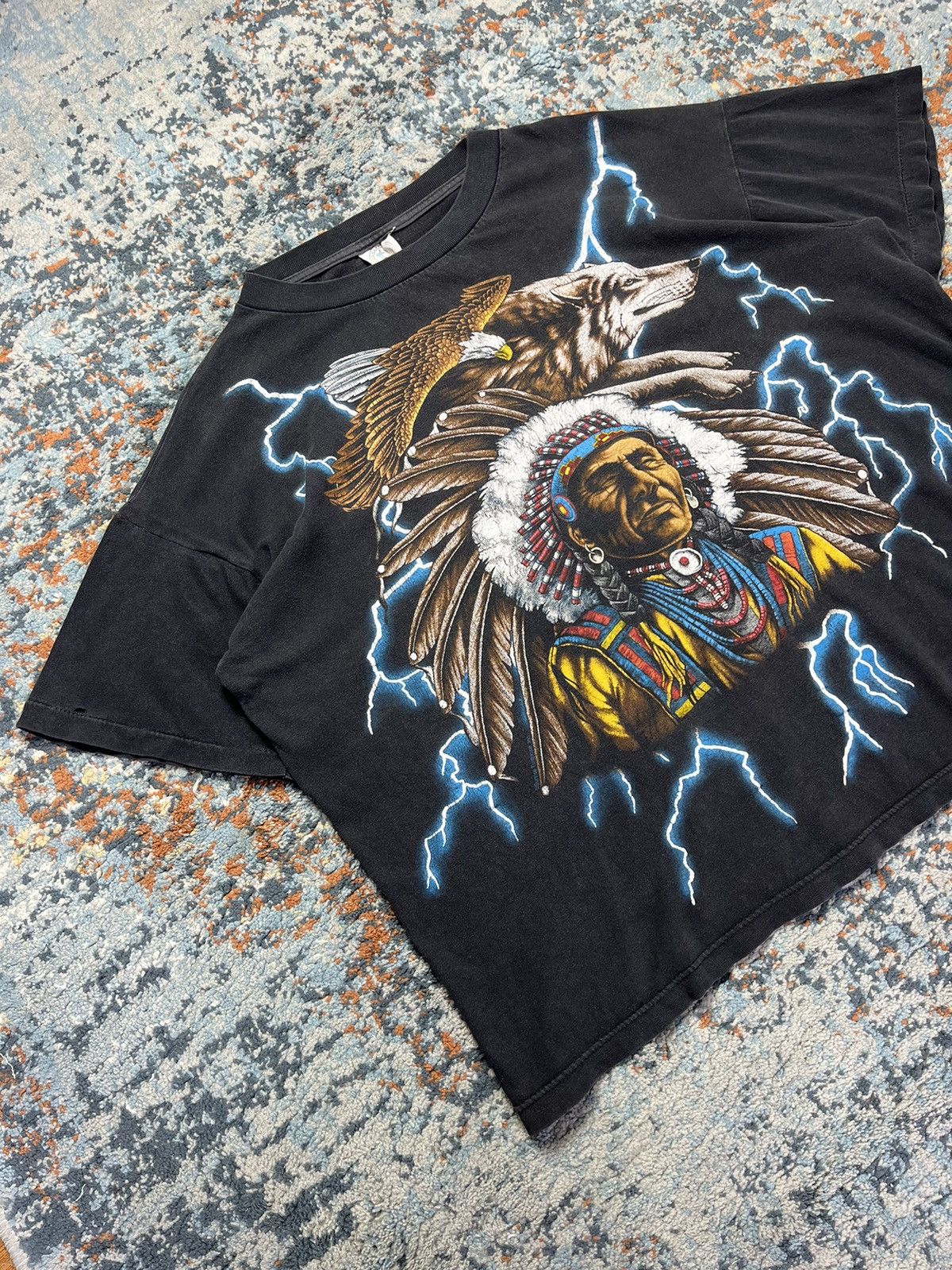 Vintage Vintage 90s American Thunder all over print graphic tee Size US XL / EU 56 / 4 - 3 Thumbnail