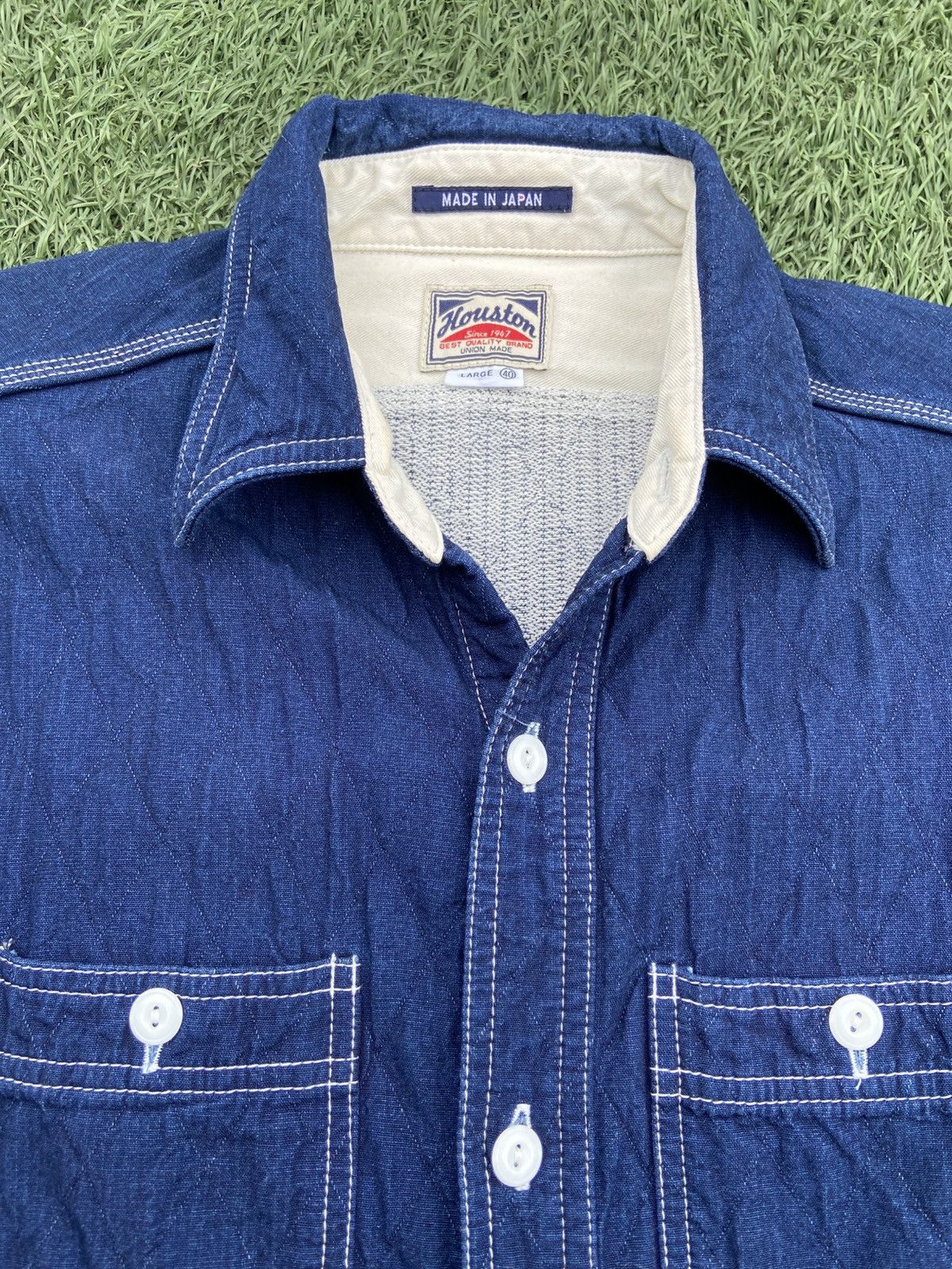 Japanese Brand × Vintage Houston Union Made denim Shirt Button Up Size US M / EU 48-50 / 2 - 2 Thumbnail